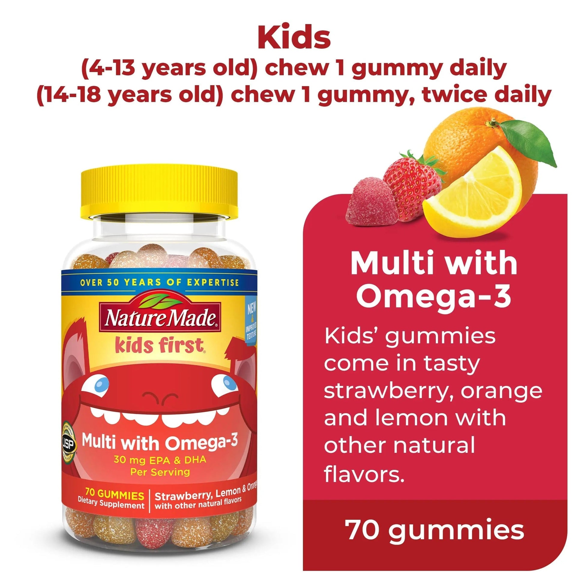 Nature Made Adult & Kids Multivitamin Gummies Combo Pack, Multis with Vitamin C, Vitamin D3, B Vitamins, Zinc, Omega 3 Fish Oil & More Nature Made uk supplements