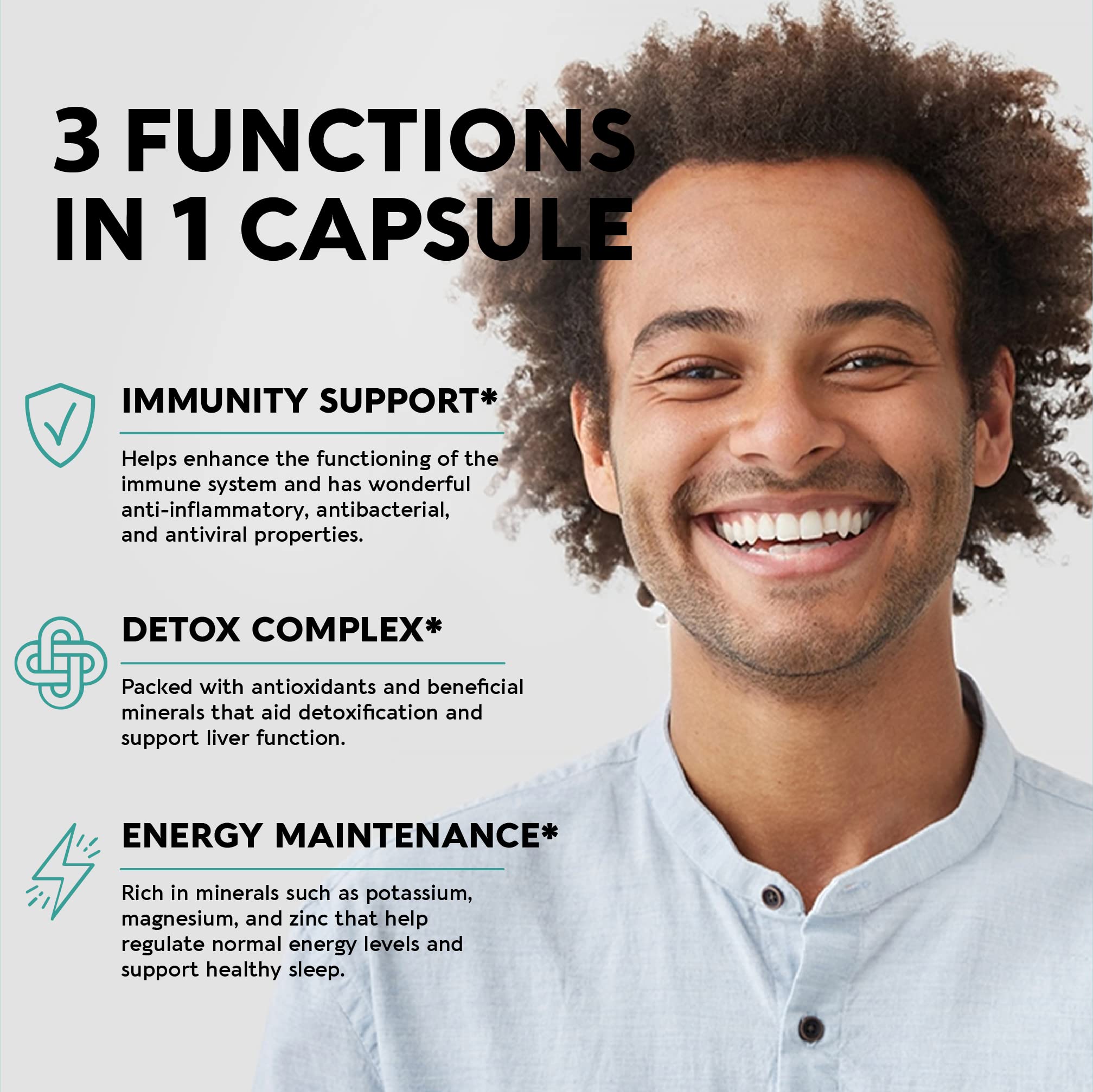 Irish Sea Moss Capsules - Made with Organic Sea Moss, Bladderwrack & Burdock Root - Made in USA - Advanced Superfood - Natural Multi Supplements Blend - Immunity & Energy Support - 90 Vegan Capsules NUTRAHARMONY uk supplements