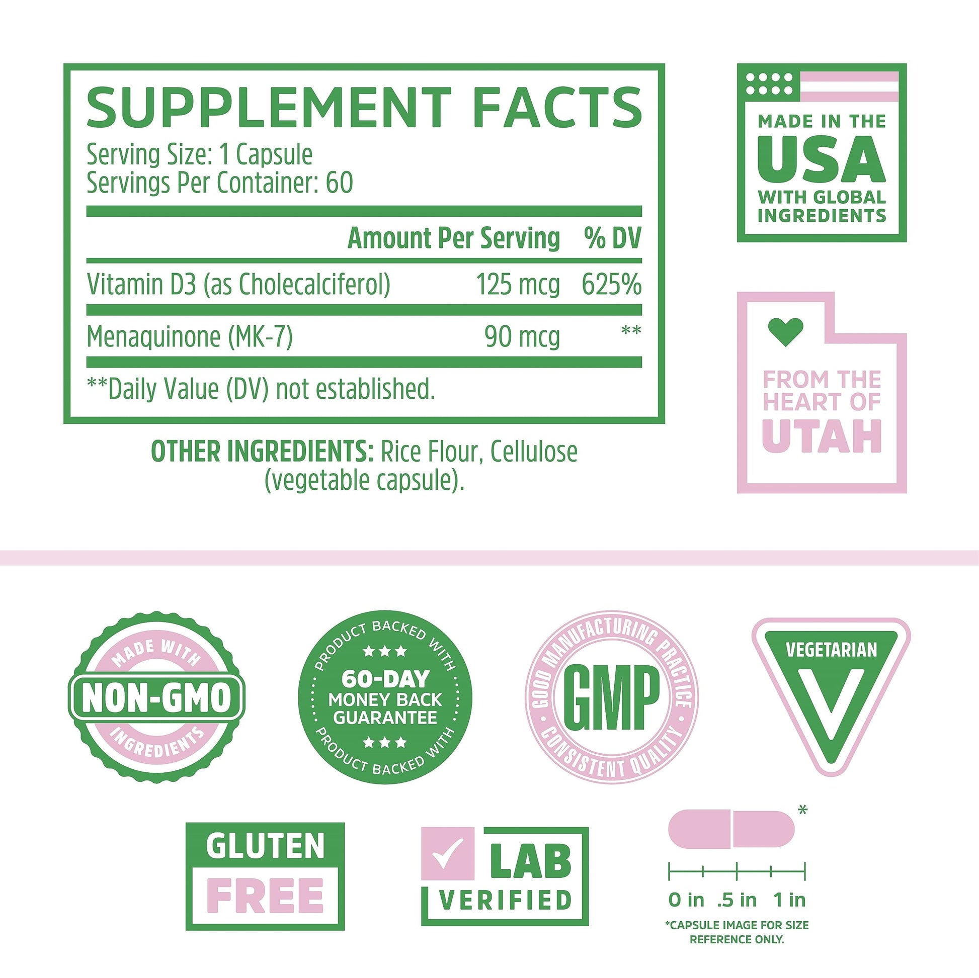 Zhou Nutrition Vitamin D3 K2, Bone and Heart Health Formula 5000 IU Vitamin D3 & 90 mcg Zhou Nutrition uk supplements