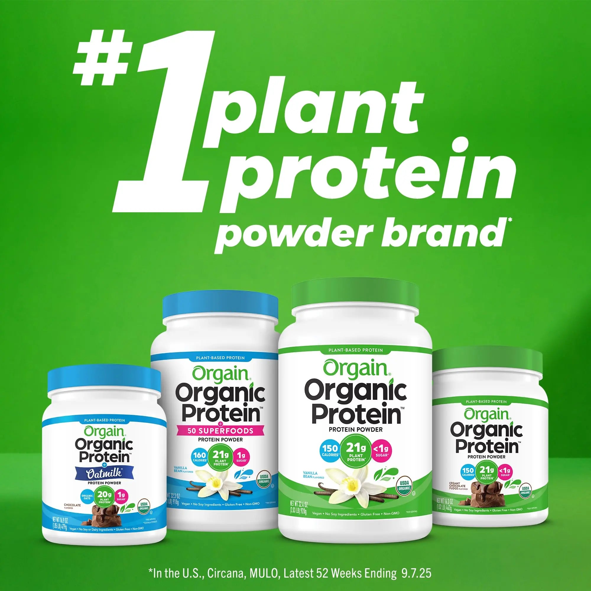Orgain Organic Vegan Protein Powder, Creamy Chocolate Fudge - 21g Plant Protein, 7g Prebiotic Fiber, Low Net Carb, No Lactose Ingredients, No Added Sugar Orgain uk supplements