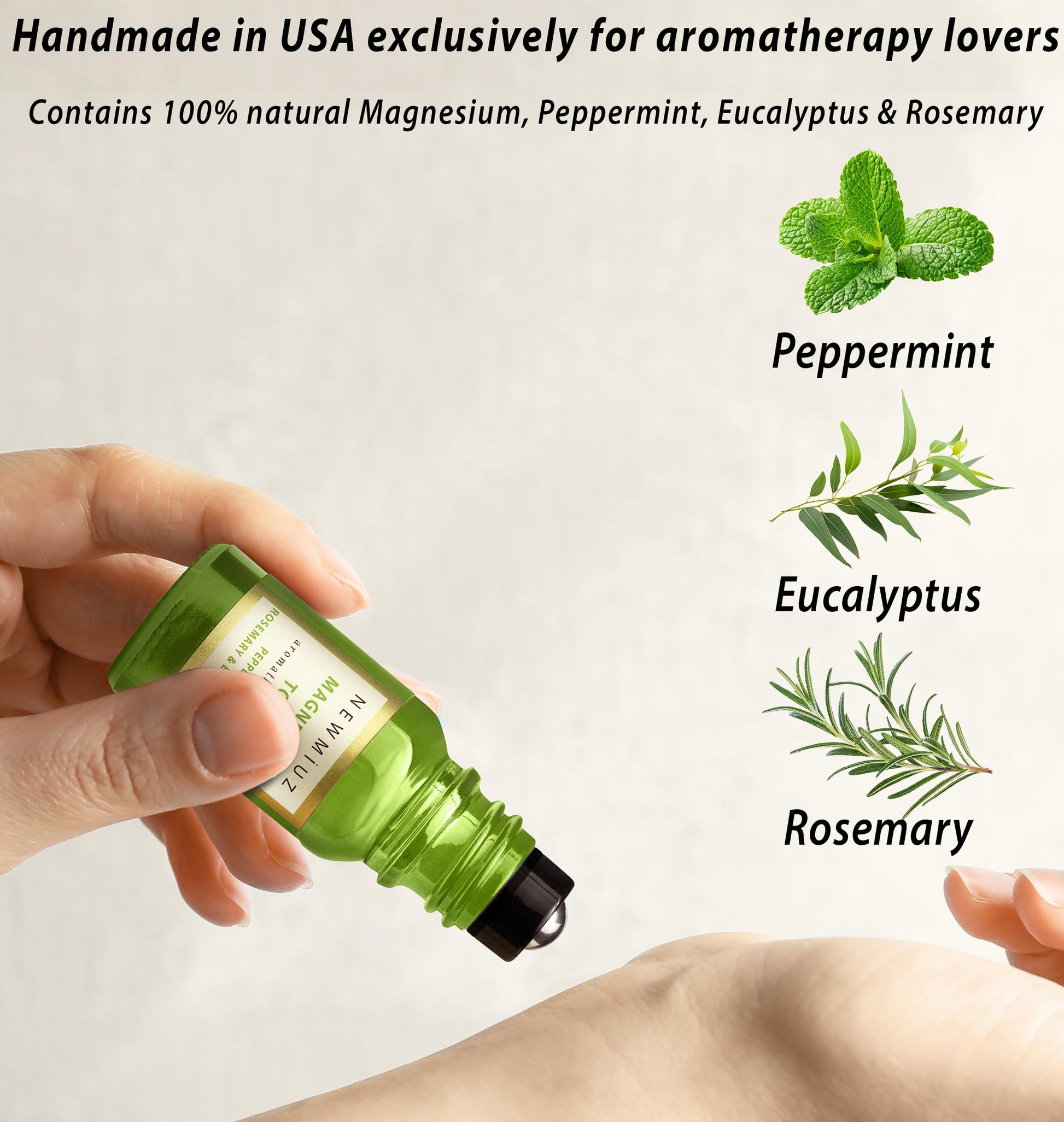 Headache Roll On Stick Peppermint Rosemary and Eucalyptus & Cleansing and Protect Juniper Berry White Sage with Nerolina Pack of 2 New Miuz uk supplements