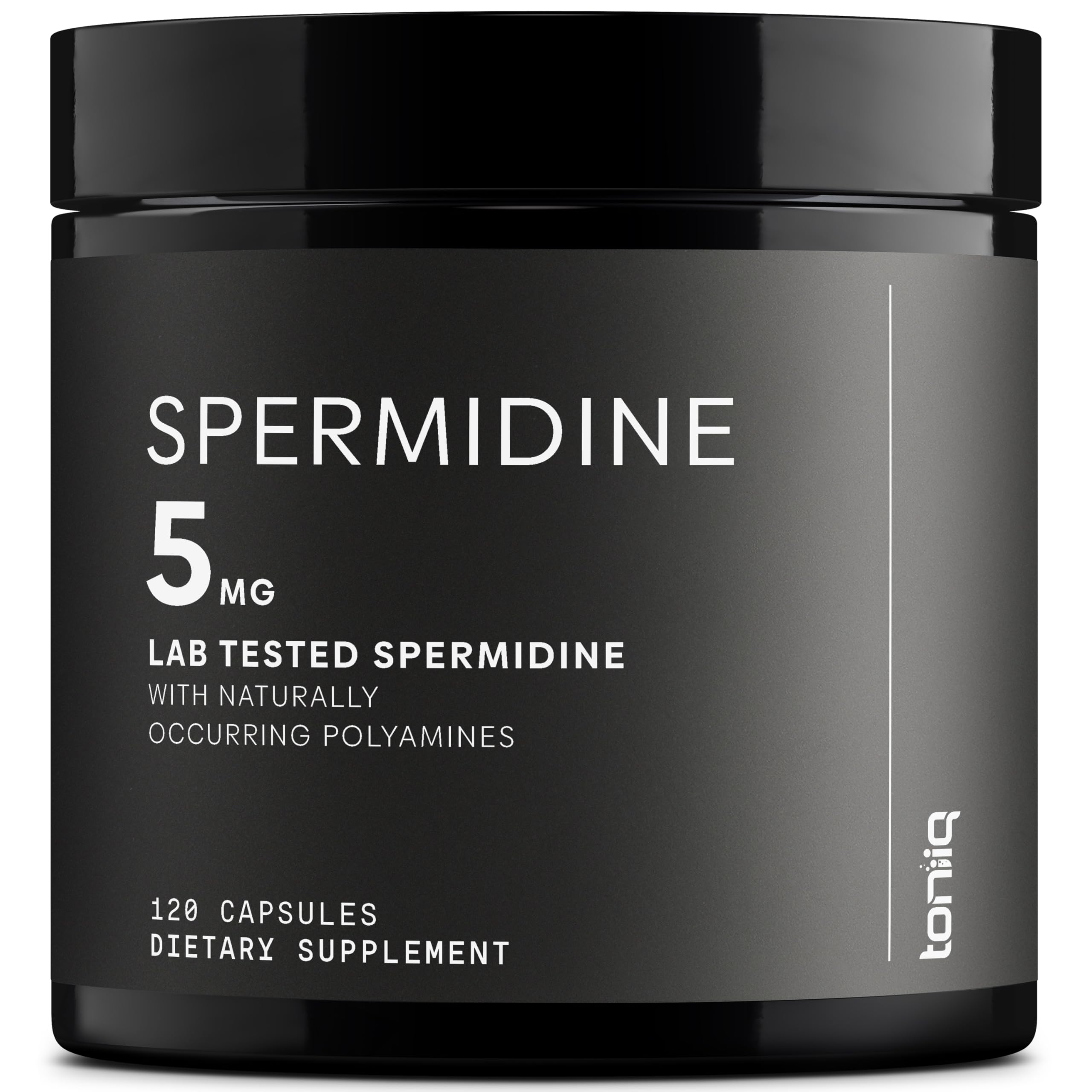 Toniiq Ultra Concentrated 500mg Spermidine Supplements for Men and Women - Non-Synthetic Spermidine Standardized to No Less Than 1% - 5mg per Serving Rice Germ Extract Toniiq uk supplements