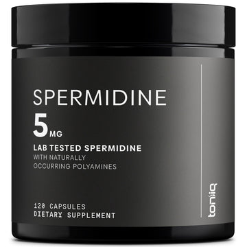 Toniiq Ultra Concentrated 500mg Spermidine Supplements for Men and Women - Non-Synthetic Spermidine Standardized to No Less Than 1% - 5mg per Serving Rice Germ Extract Toniiq uk supplements