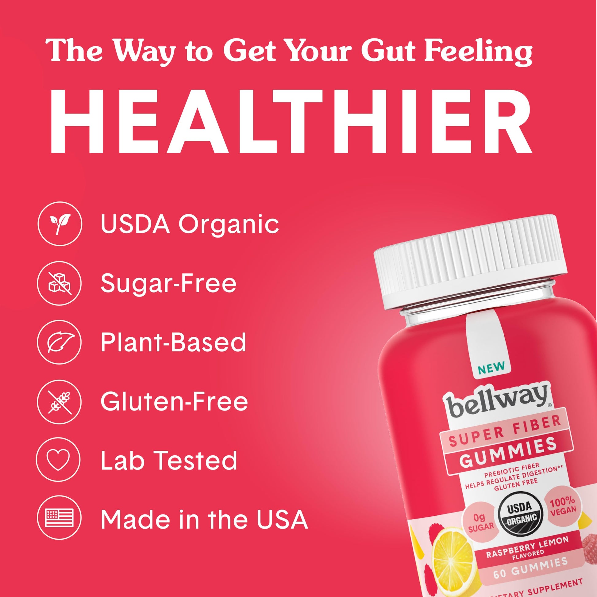 Bellway Super Fiber Gummies for Adults (3 Pack) - Sugar Free Organic Fiber Supplement Bellway uk supplements