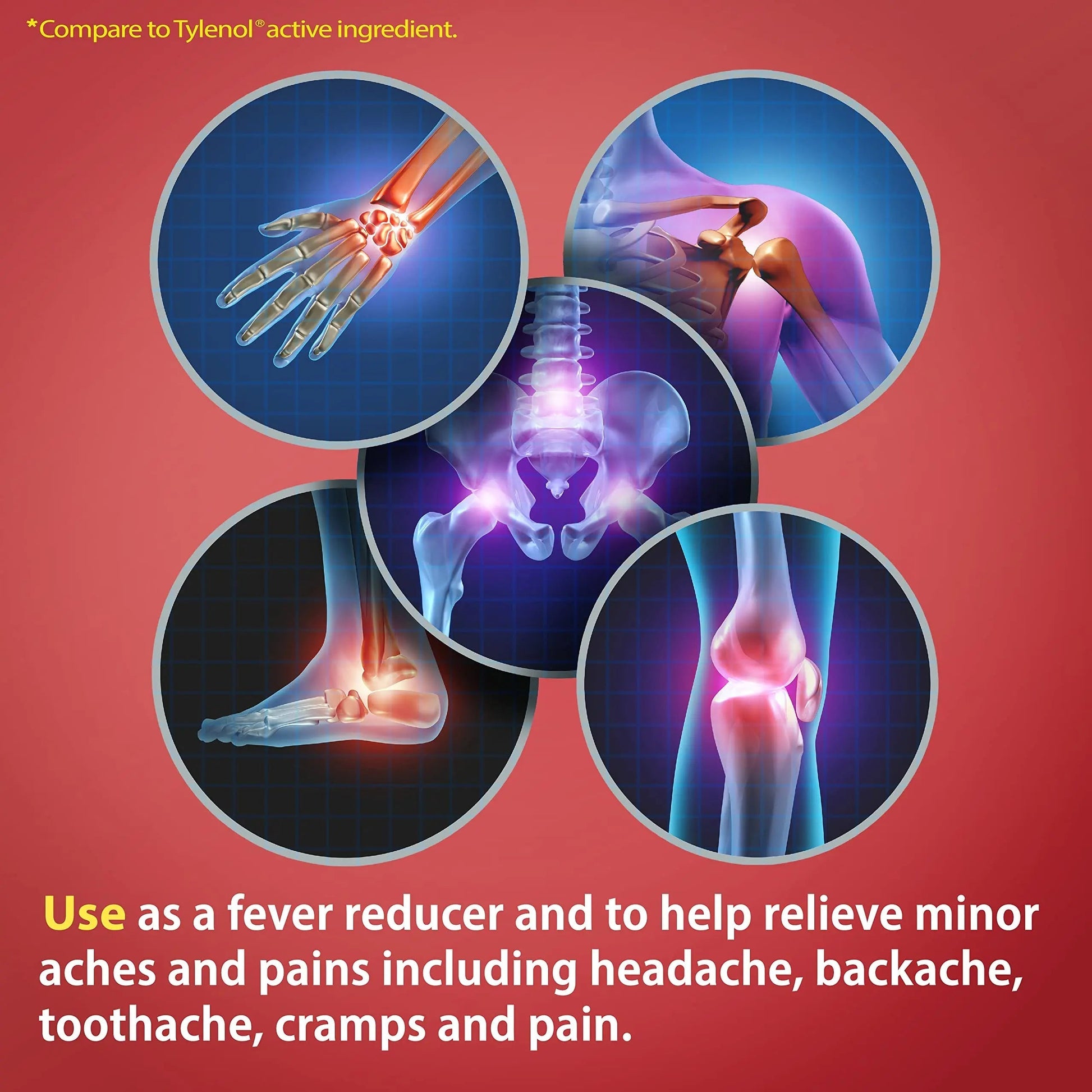 HealthA2Z® Extra Strength Pain Relief | Acetaminophen 500mg | Contains No Aspirin | Fever Reducer | Pain Reliever (500 Count (Pack of 1)) HealthA2Z uk supplements