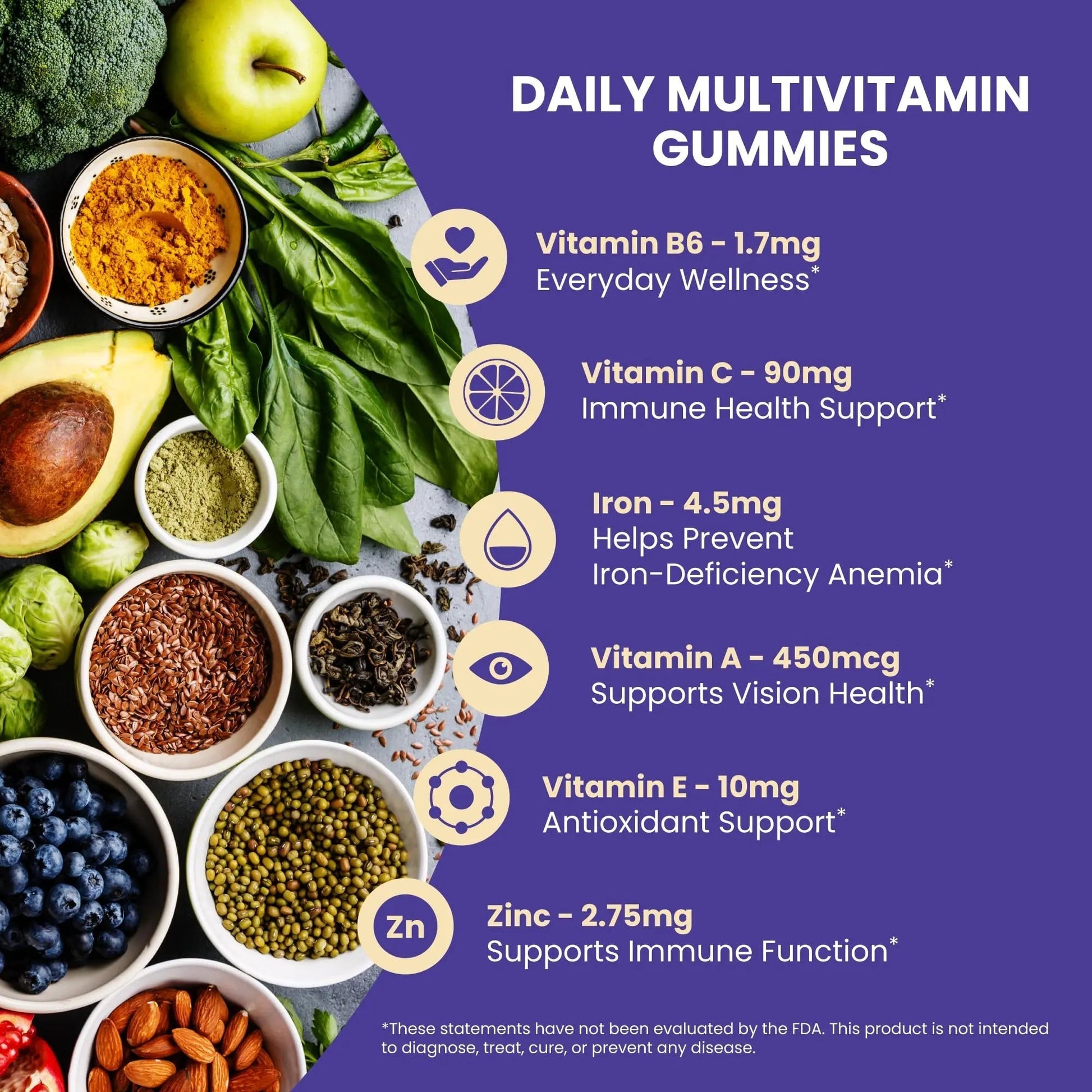 Calm by Wellness Multivitamin Gummies - All Natural Vegan Adult Multivitamin Gummy - Packed with Antioxidant Vitamins C & E, B12, B6 Calm by Wellness uk supplements