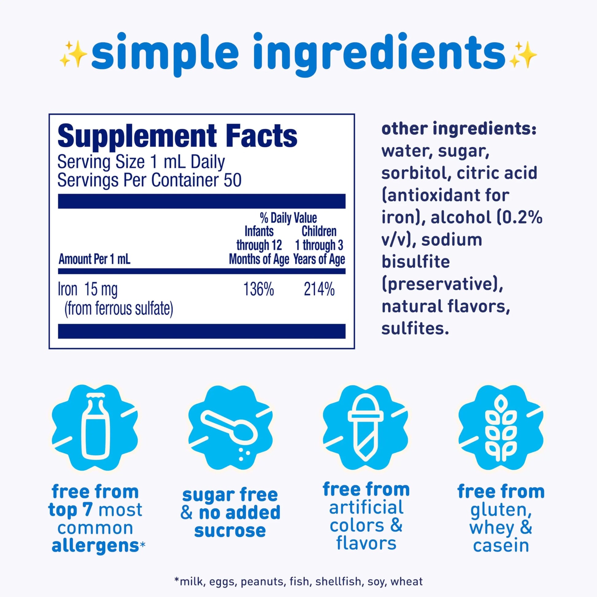 Enfamil Poly-Vi-Sol and Fer-in-Sol Iron Liquid Drop Multivitamin Supplements for Infants and Toddlers, 2x50 mL Dropper Bottle Enfamil Prenatals & Baby Vitamins uk supplements