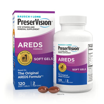 PreserVision AREDS Eye Vitamins, #1 Eye Doctor Recommended Brand, Multivitamin with Copper, Vitamin A, C & E, Zinc Supplements, 120 Softgels PreserVision uk supplements