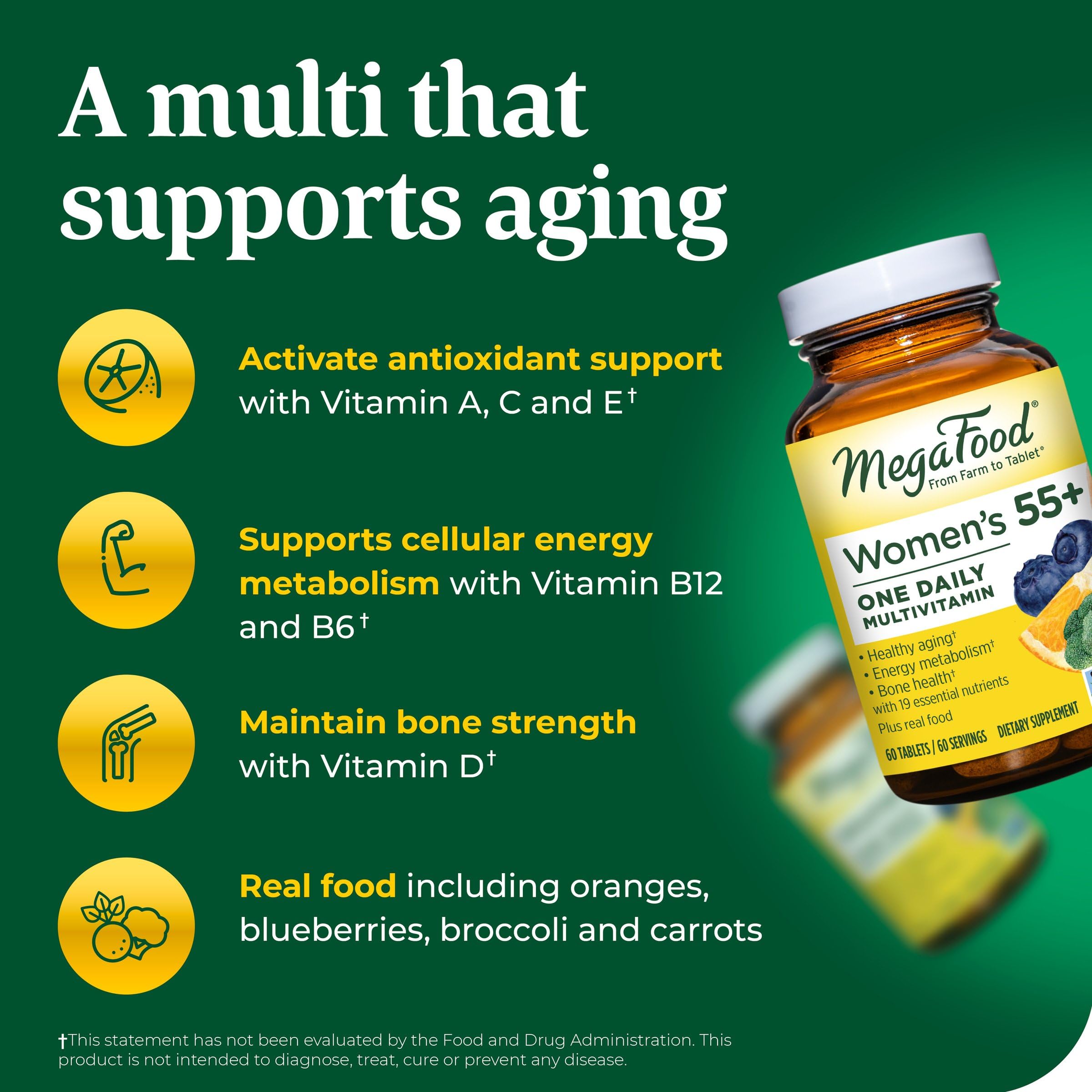 MegaFood Women's 55+ One Daily Multivitamin for Women with Vitamin A, Vitamin C MegaFood uk supplements