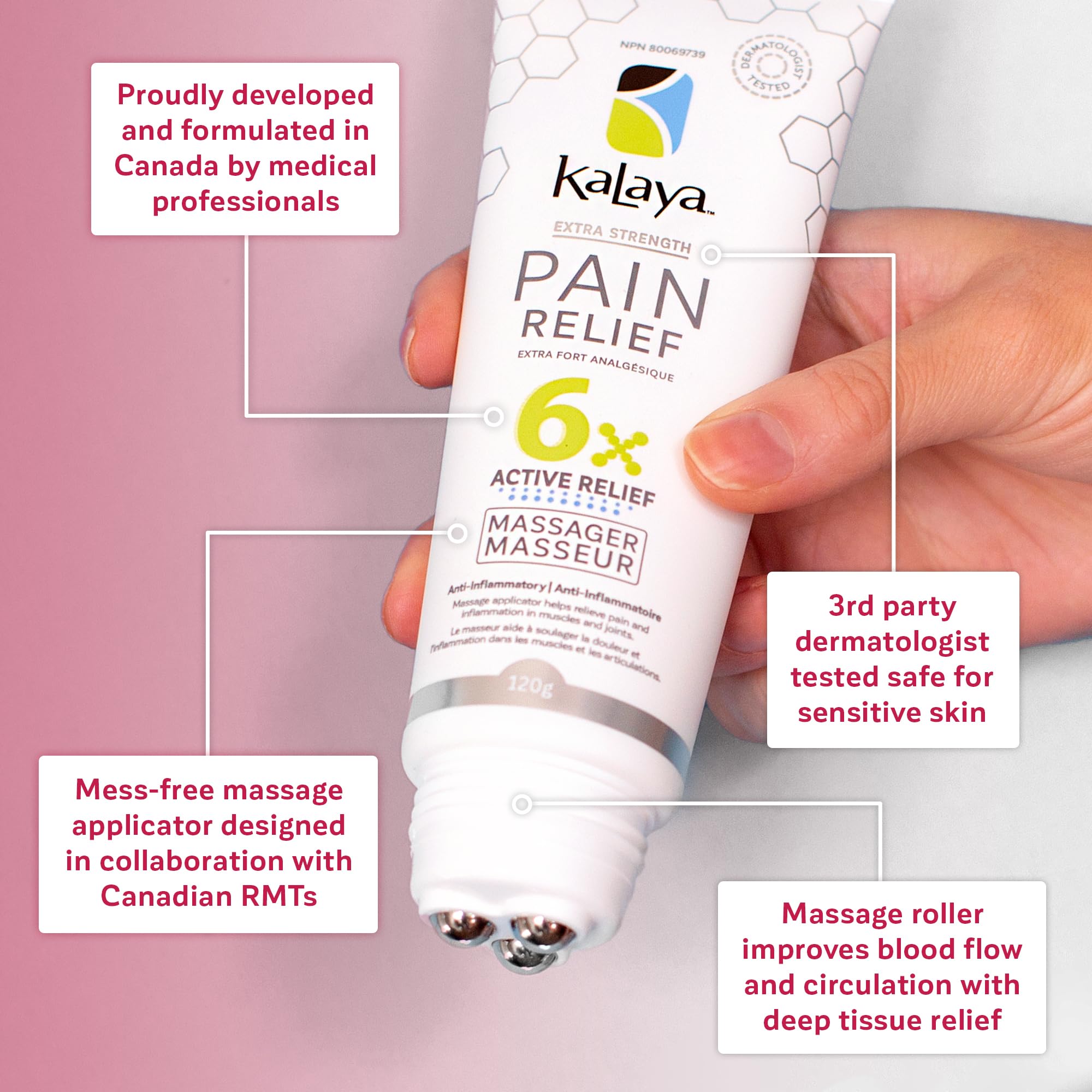 Kalaya Pain Relief Cream with Arnica – Fast-Acting Joint & Muscle Pain Relief – 6 Natural Ingredients – No-Mess Applicator – RMT-Inspired Design – Dermatologist Tested – 4.2 oz Kalaya Naturals uk supplements