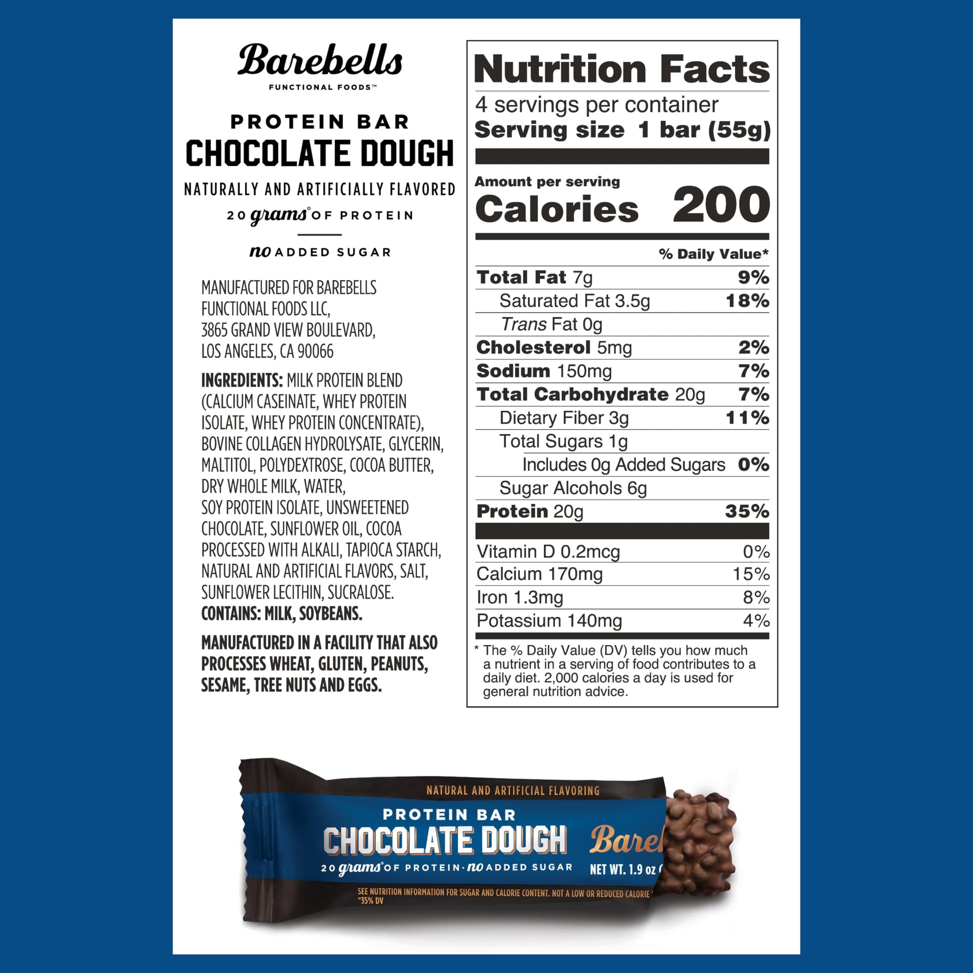 BAREBELLS Protein Bars Variety Value Pack - 16 Count, 1.9oz Bars - Protein Snacks BAREBELLS uk supplements