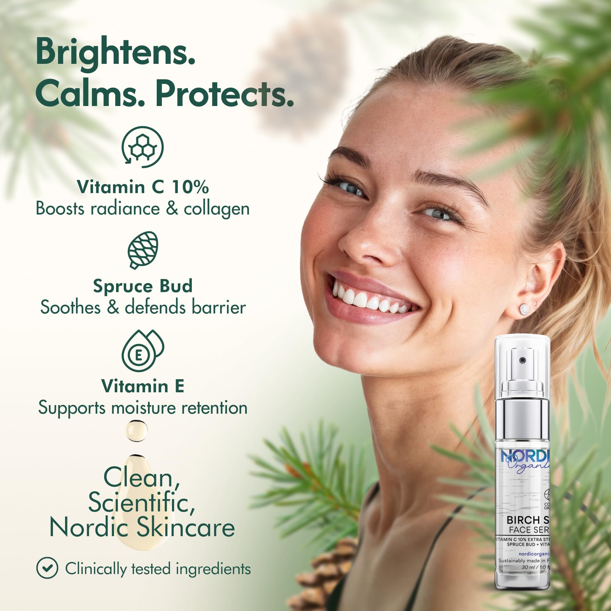 Nordic Organic Birch Sap Face Mist – COSMOS Certified Organic Formula with Hyaluronic Acid & Chaga Mushroom, Fragrance Free, Made in Finland 3.38 oz (100 ml), 1 Bottle Nordic Organic uk supplements