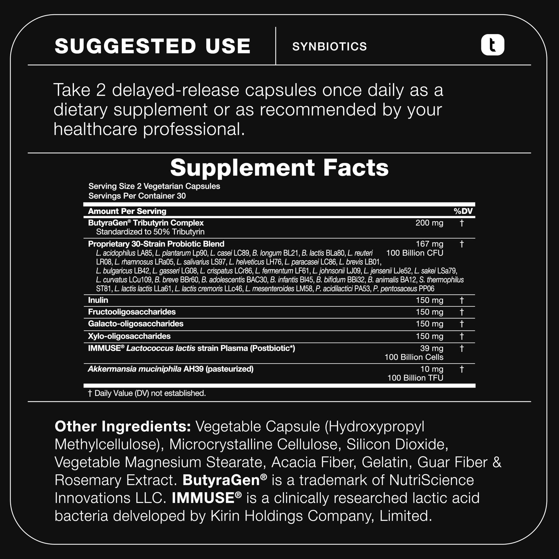 Toniiq Prebiotics and Probiotics – 200B TFU with Postbiotics IMMUSE® & ButyraGen® – 30 Strains – Shelf-Stable Synbiotic Formula – Third-Party Tested – 60 Capsules Toniiq uk supplements