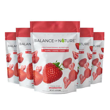 Balance of Nature Freeze-Dried Strawberries (5 Pack) – 100% Real Fruit, Crunchy Strawberry Slices, Healthy Snack, Mouthwatering Nutrition, Gluten-Free, Vegan, No Sugar Added, Five 1.6 oz Bags Balance of Nature uk supplements