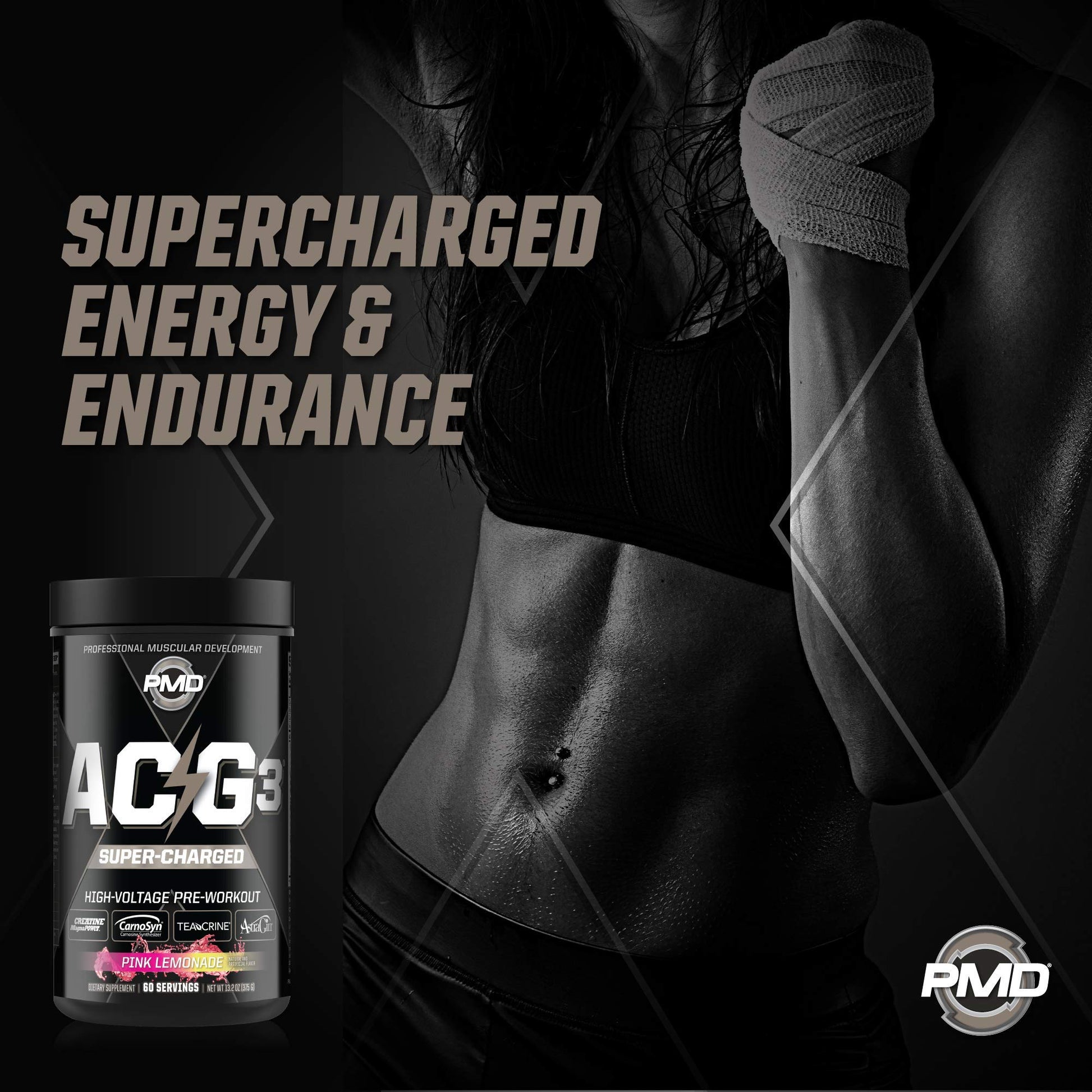 PMD Sports ACG3 Supercharged - Pre Workout - Powerful Strength, High Energy, Maximize PMD uk supplements