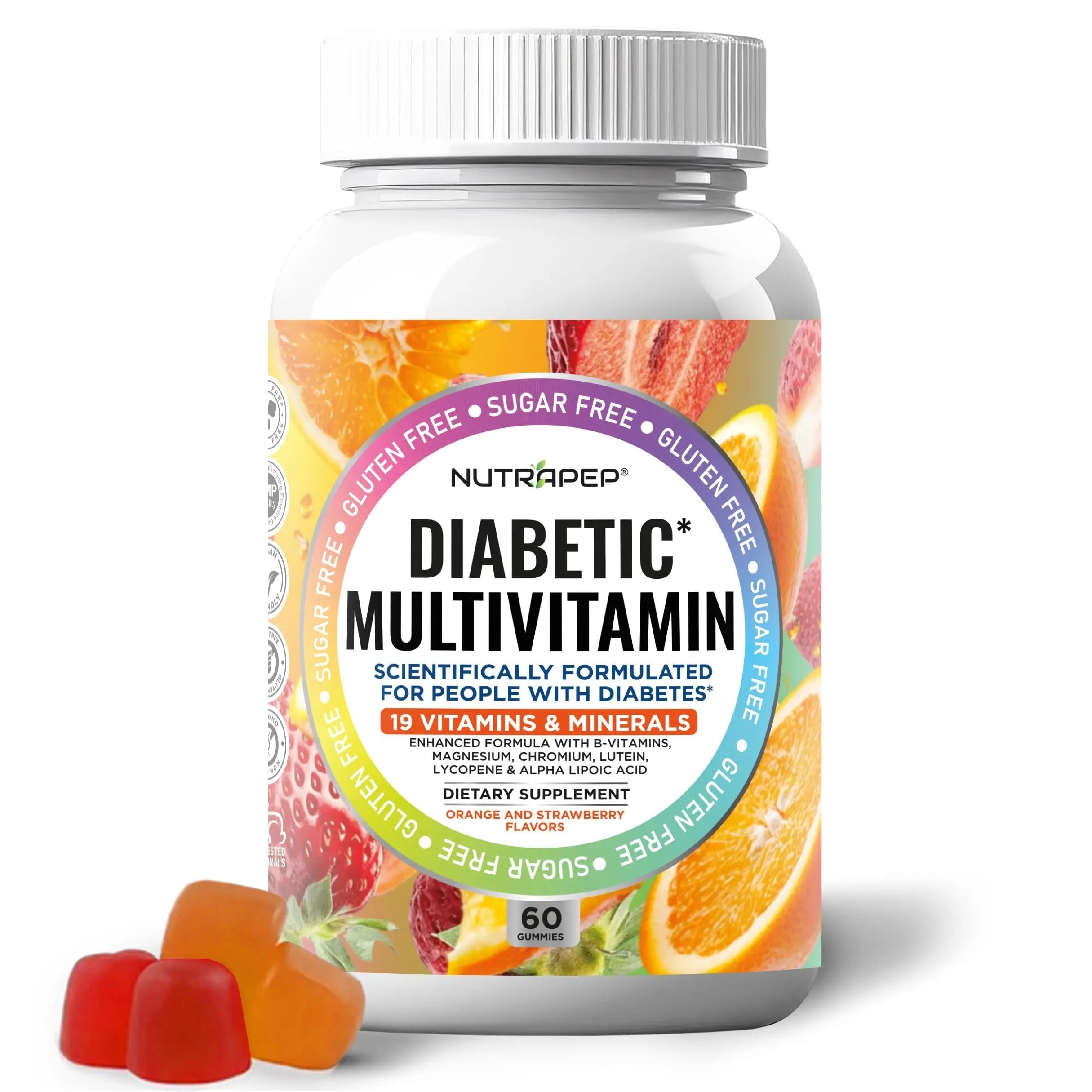 NutraPep Premium Multivitamin Chewable Gummies for Women & Men - Sugar-Free & Gluten Free Supplement Vitamins NutraPep uk supplements