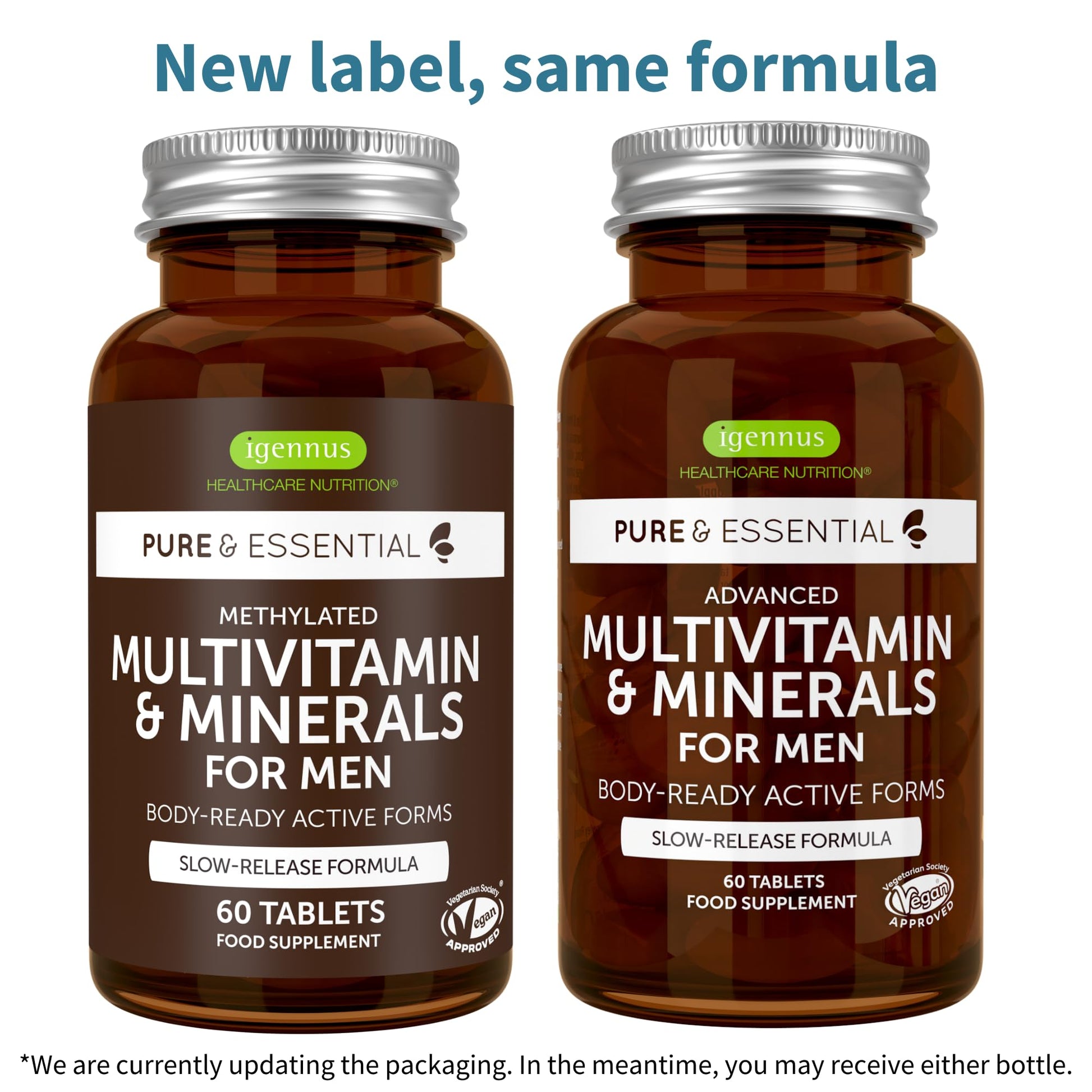 Igennus Methylated Men's Multivitamin with 22 Actives, All-Day Nutrient Delivery, Pure & Clean, Methylfolate & Methylcobalamin Igennus Healthcare Nutrition uk supplements