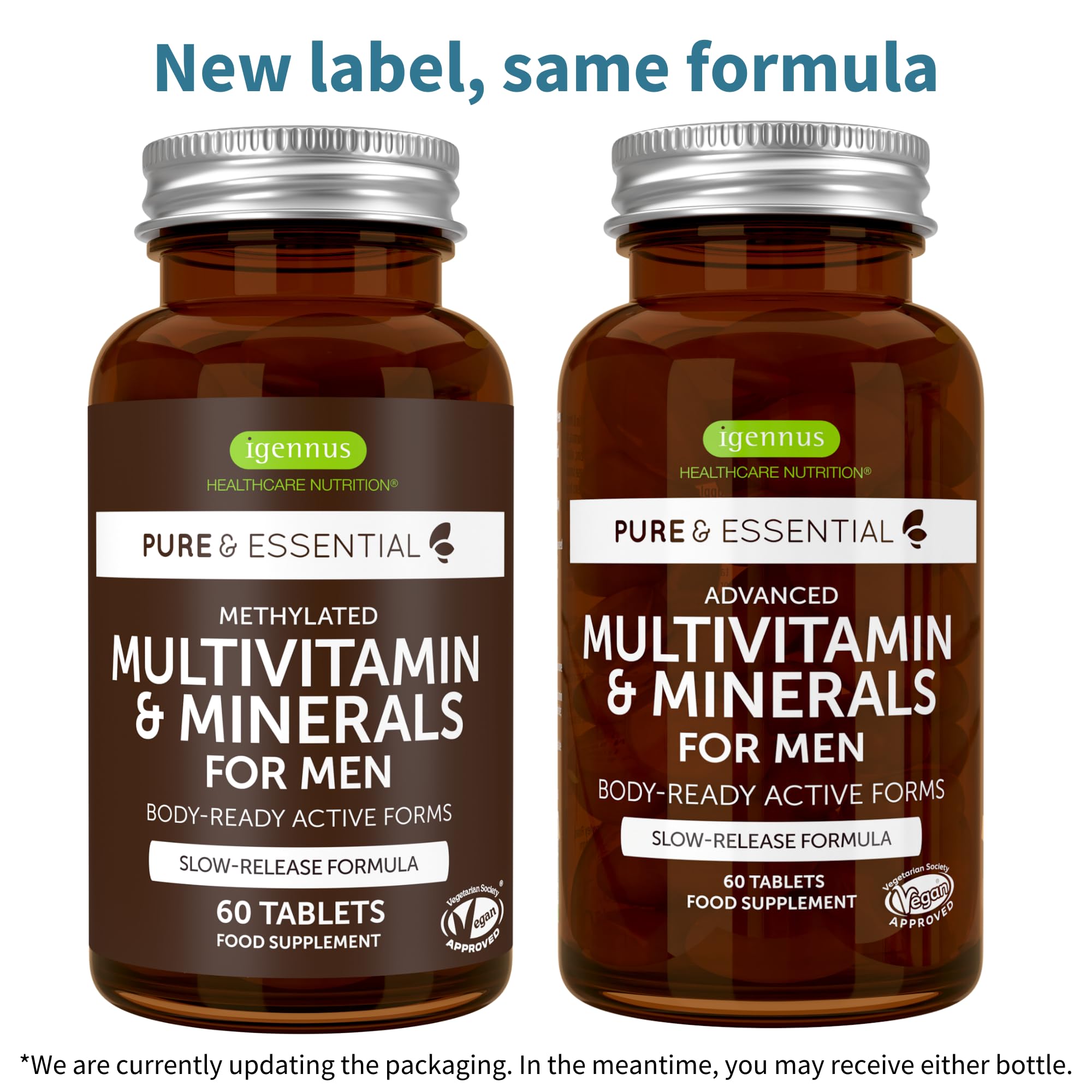 Igennus Methylated Men's Multivitamin with 22 Actives, All-Day Nutrient Delivery, Pure & Clean, Methylfolate & Methylcobalamin Igennus Healthcare Nutrition uk supplements