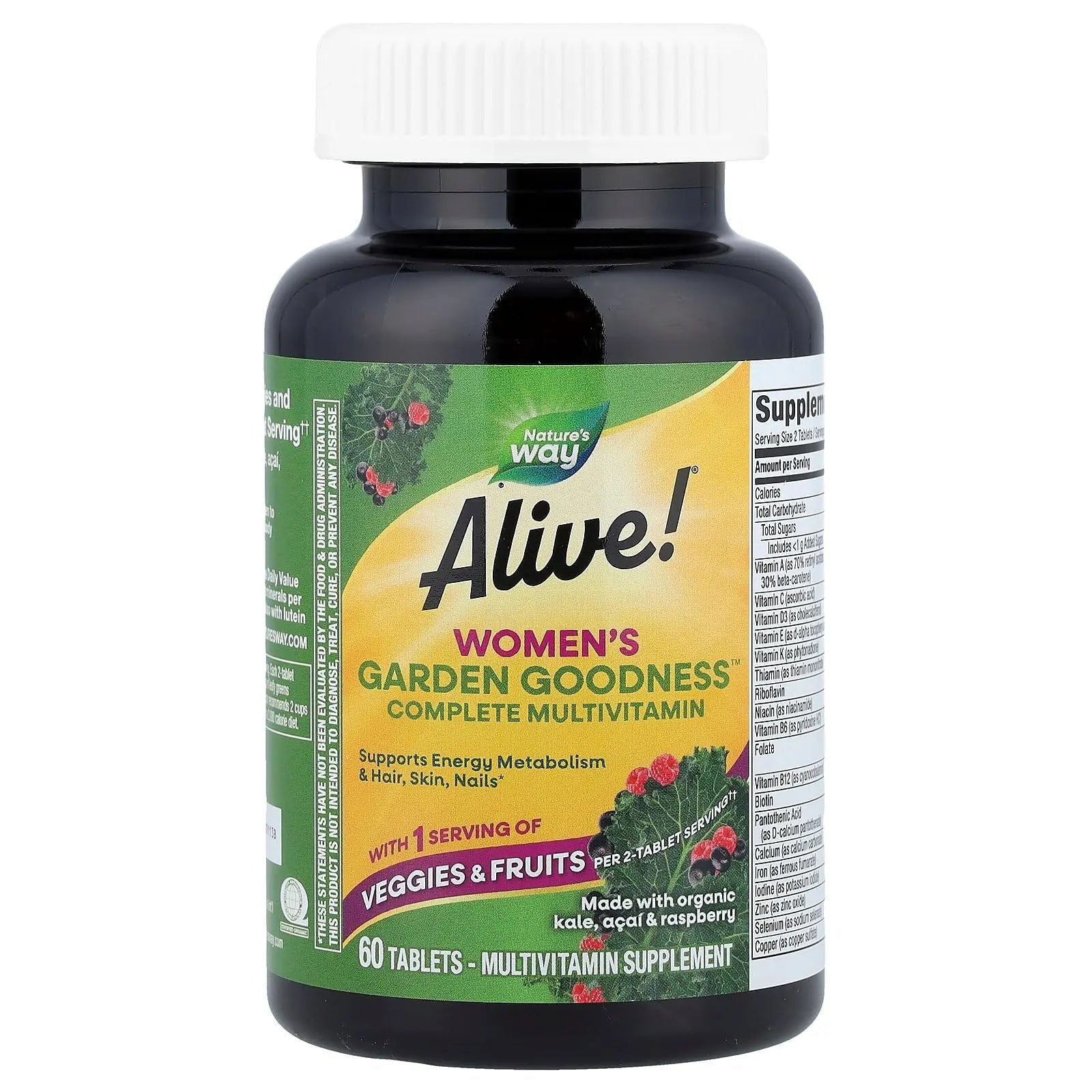 Nature's Way Alive! Garden Goodness Multivitamin for Women, High Potency B-Vitamins to Support Cellular Energy Nature's Way uk supplements