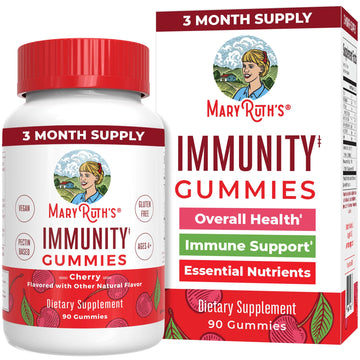 Mary Ruth's 5-1 Immunity Gummies with Elderberry for Kids & Adults | Cherry | Pectin Based | Vegan | 90 Count MARYRUTH'S uk supplements