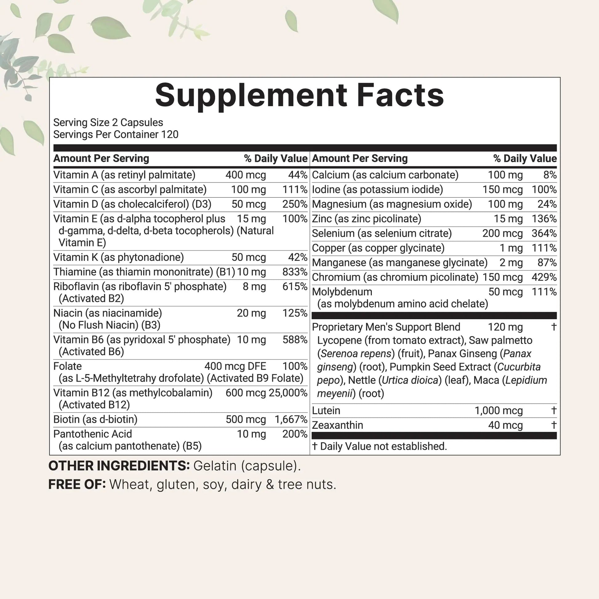 Pure Methylated Multivitamin for Men, 240 Capsules | 30 Key Nutrients with Vitamin C, D, E, B Complex + Methylfolate Micro Ingredients uk supplements