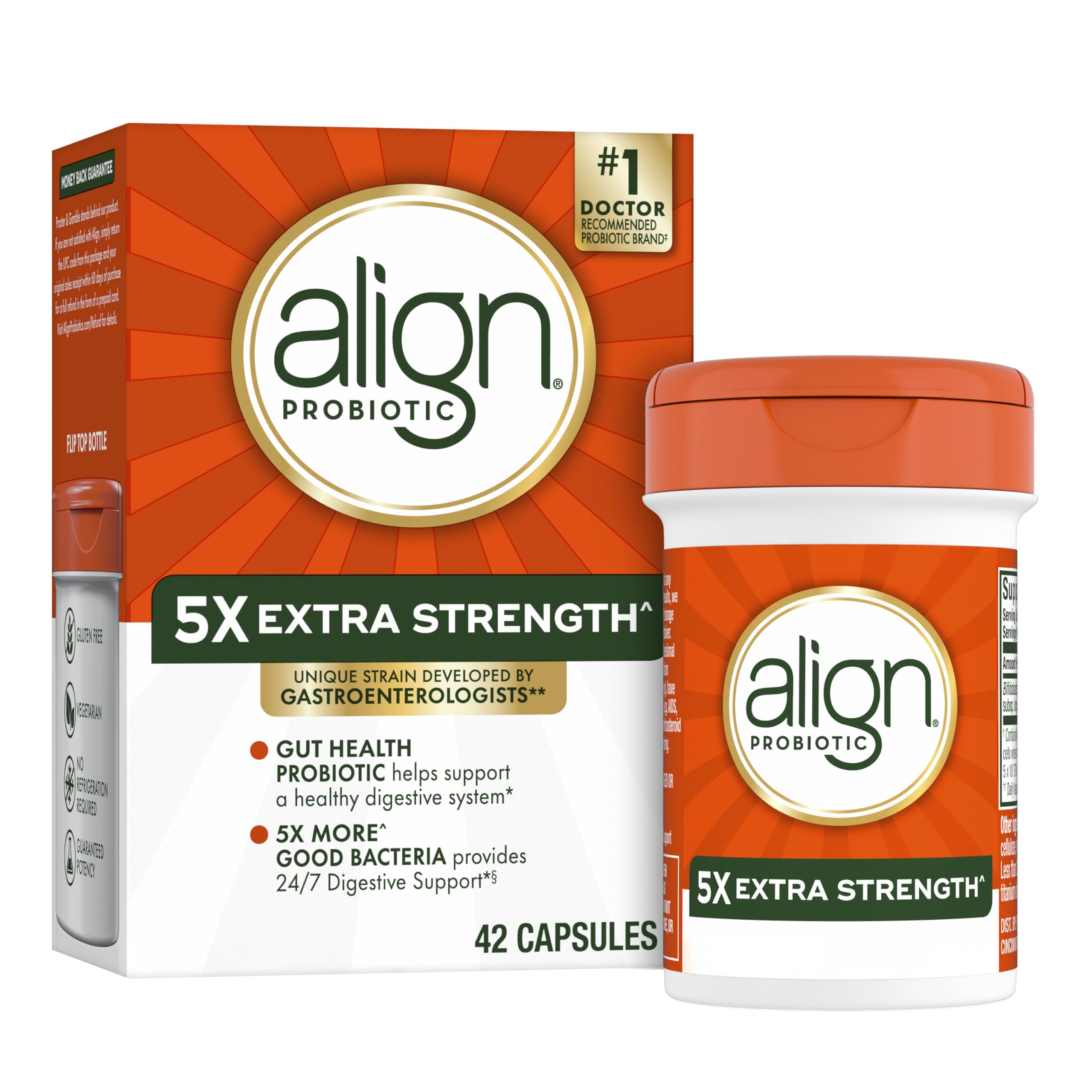 Align Probiotic, Extra Strength, Probiotics for Women and Men, Probiotics for Men, Probiotic Capsules have 5X CFUs, 42 Capsules Align uk supplements