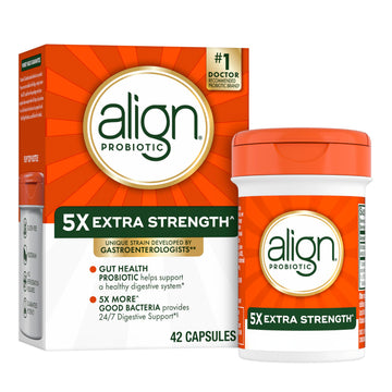 Align Probiotic, Extra Strength, Probiotics for Women and Men, Probiotics for Men, Probiotic Capsules have 5X CFUs, 42 Capsules Align uk supplements