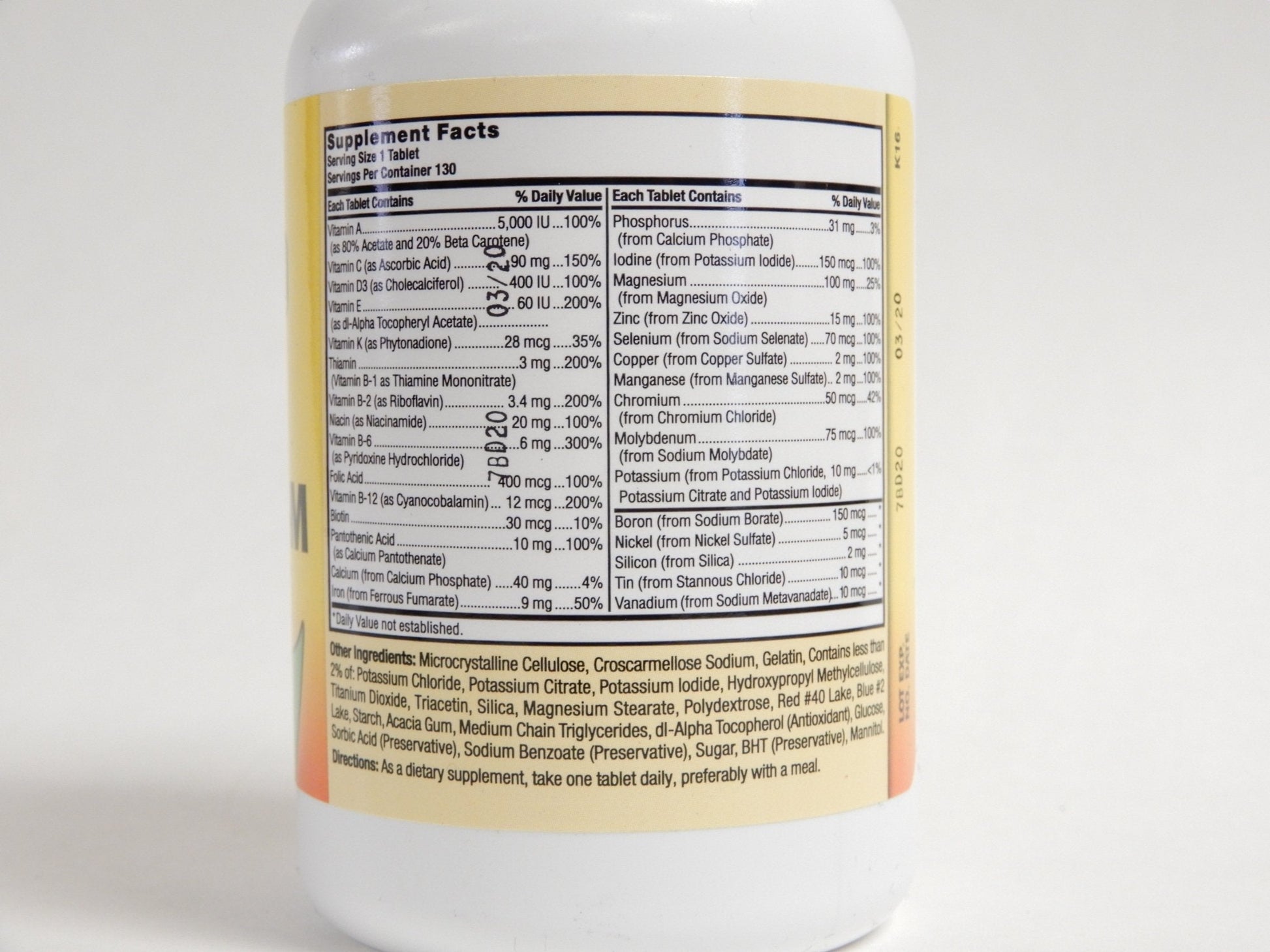 NAT B Super THERA Vite M TB 130 Nature's Blend uk supplements