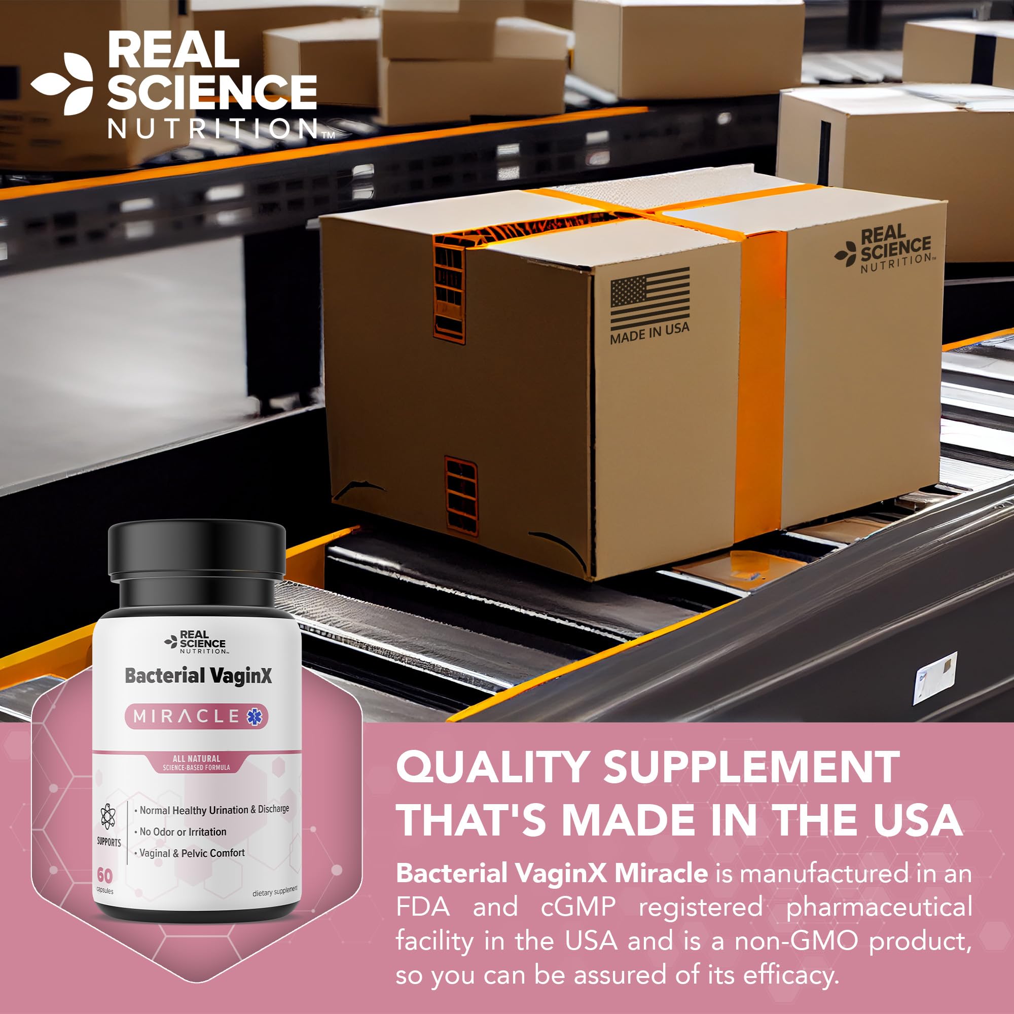 Real Science Nutrition Offers Bacterial VaginX Miracle - Nitric Oxide Enhanced Formulated Real Science Nutrition uk supplements
