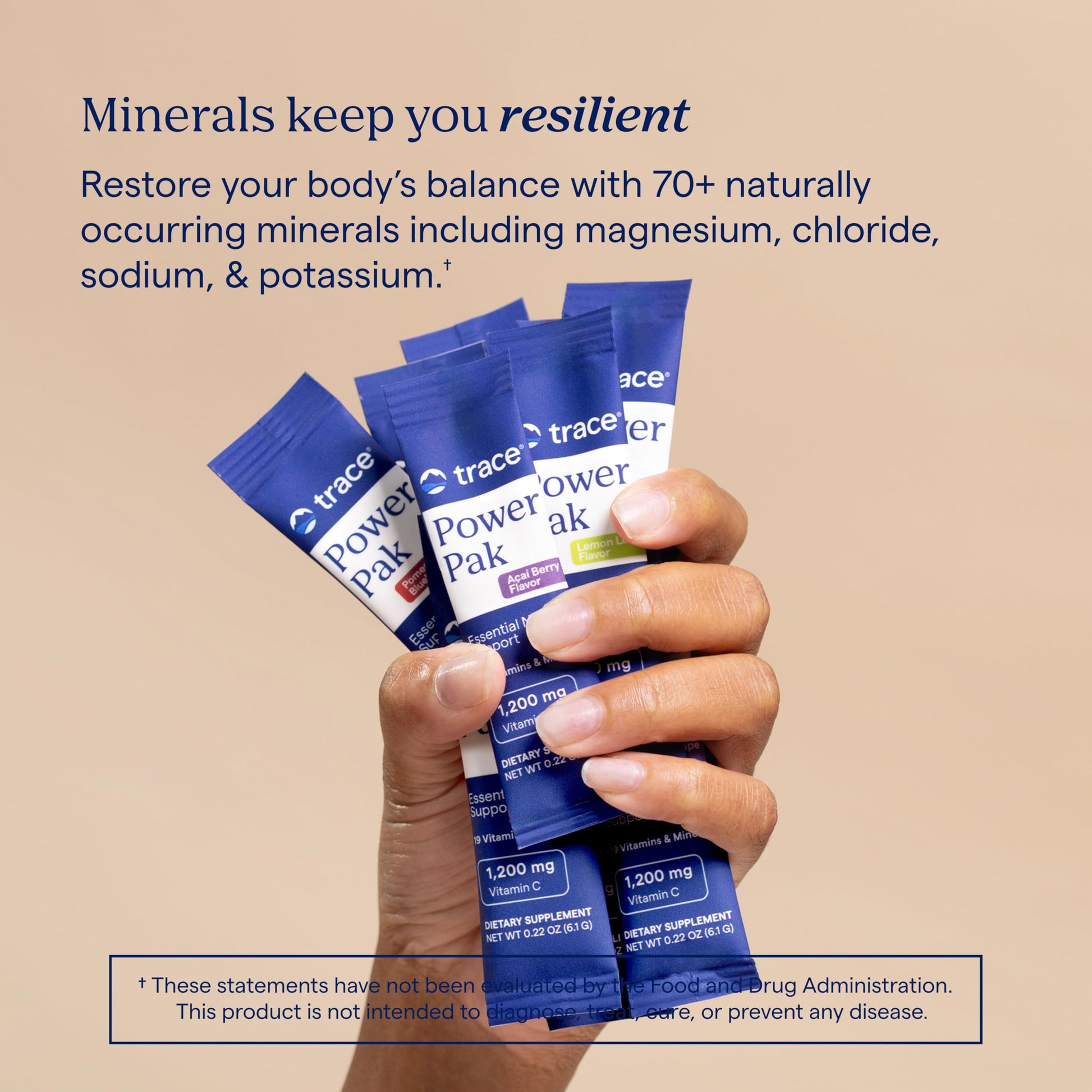 Trace Minerals Power Pak Multivitamin and Multimineral Packets - Electrolyte Support - 1200 mg Vitamin C plus 70+ Trace Minerals - Sugar Free - Orange Mango Flavor - 30 Packets Trace Minerals uk supplements