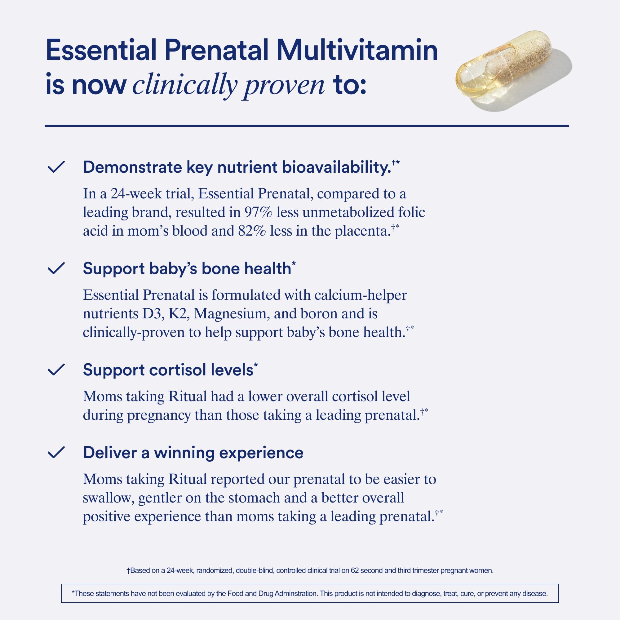 Ritual Prenatal Multivitamin for Women - Key Essential Vitamins and Minerals to Support Mom and Baby During Pregnancy* - Folate, Choline, Omega-3 DHA, Iron