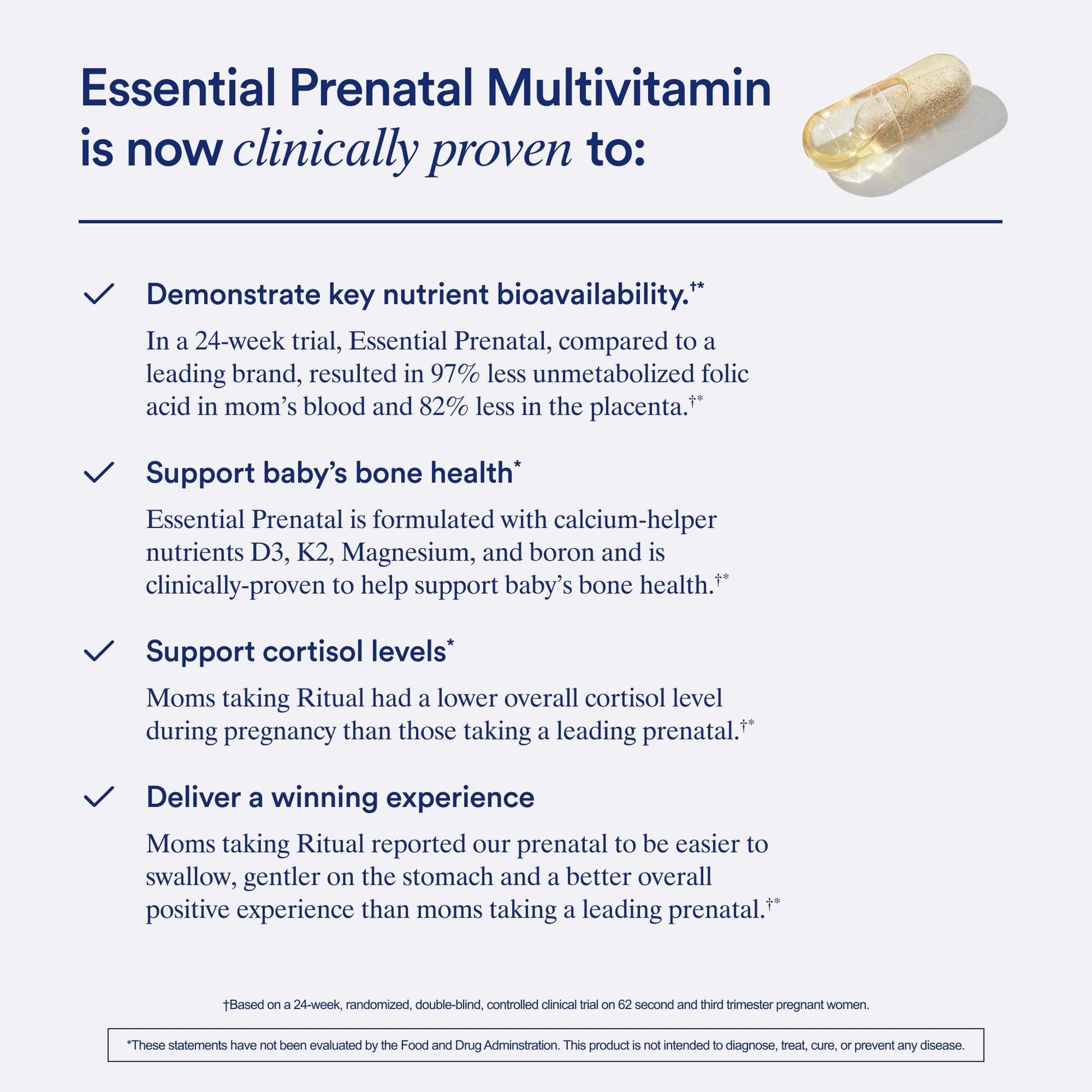 Ritual Essential for Women Prenatal Multivitamin: Folate & Choline for Neural Tube Support, Omega-3 DHA for Fetal Brain Development, Iron, Calcium-Helper D3 & K2, Non-GMO, Vegan, Citrus, 30 Days Ritual uk supplements