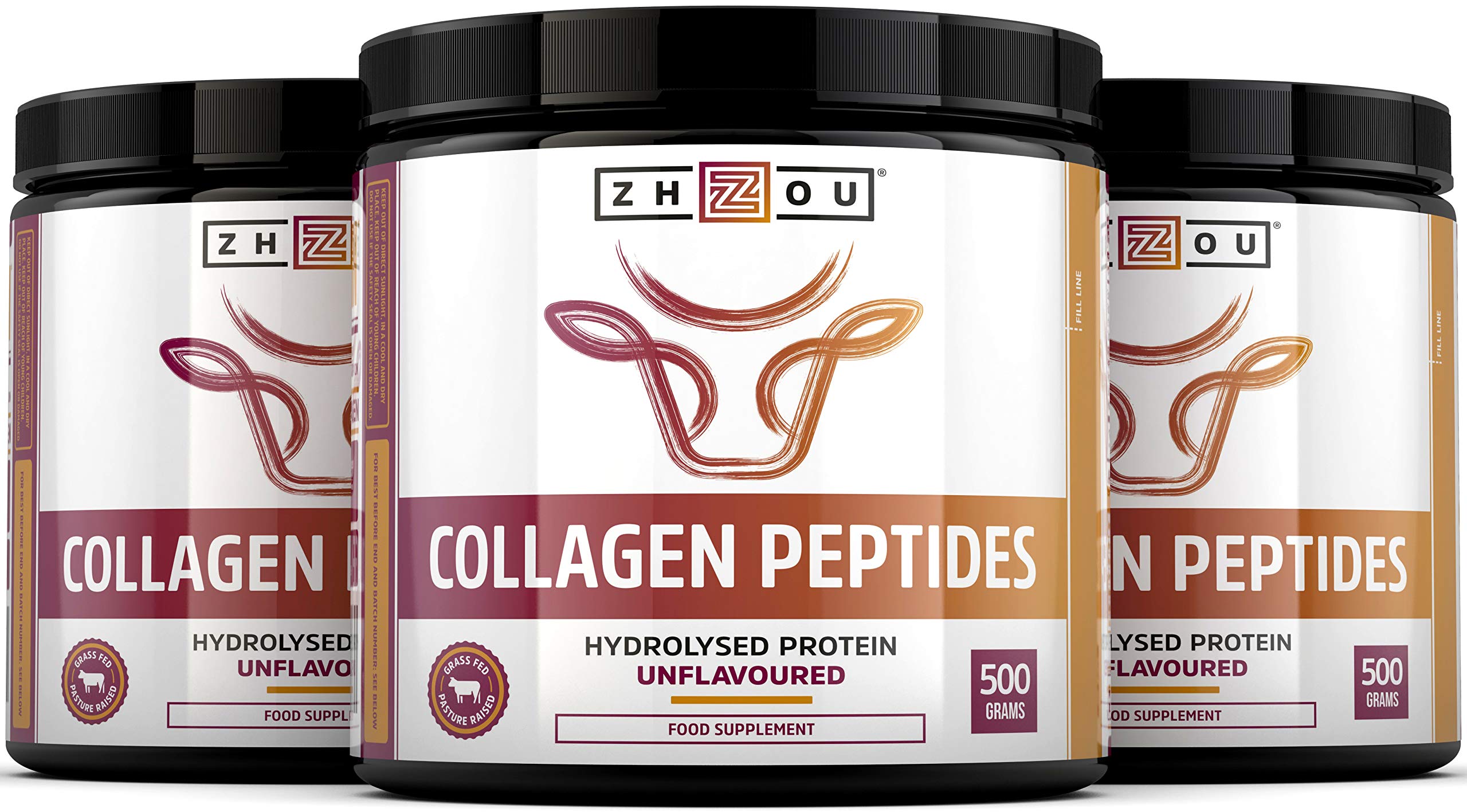 Collagen Powder 500g - Hydrolysed Collagen Peptides Powder - High Protein Bovine Collagen Supplement Nu U Nutrition uk supplements