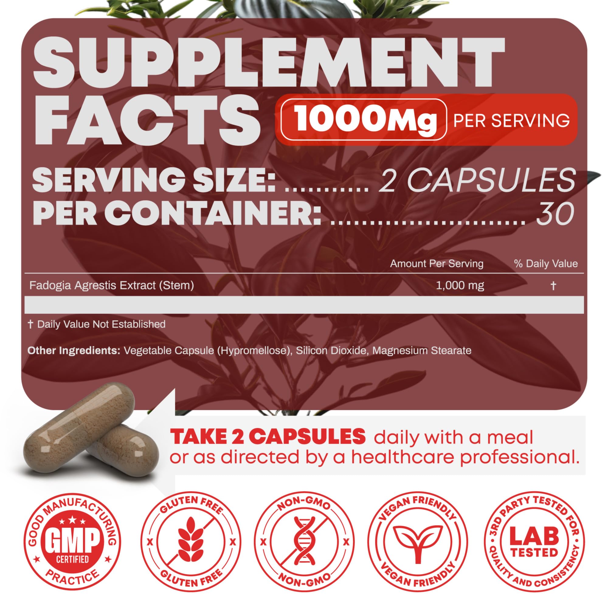 Peak Revival-X Fadogia Agrestis 1000mg Per Serving Supplement - Potent Extract to Increase Energy, Athletic Performance & Muscle Mass - Supplements, Made in The USA (60 Capsules) Peak Revival-X uk supplements