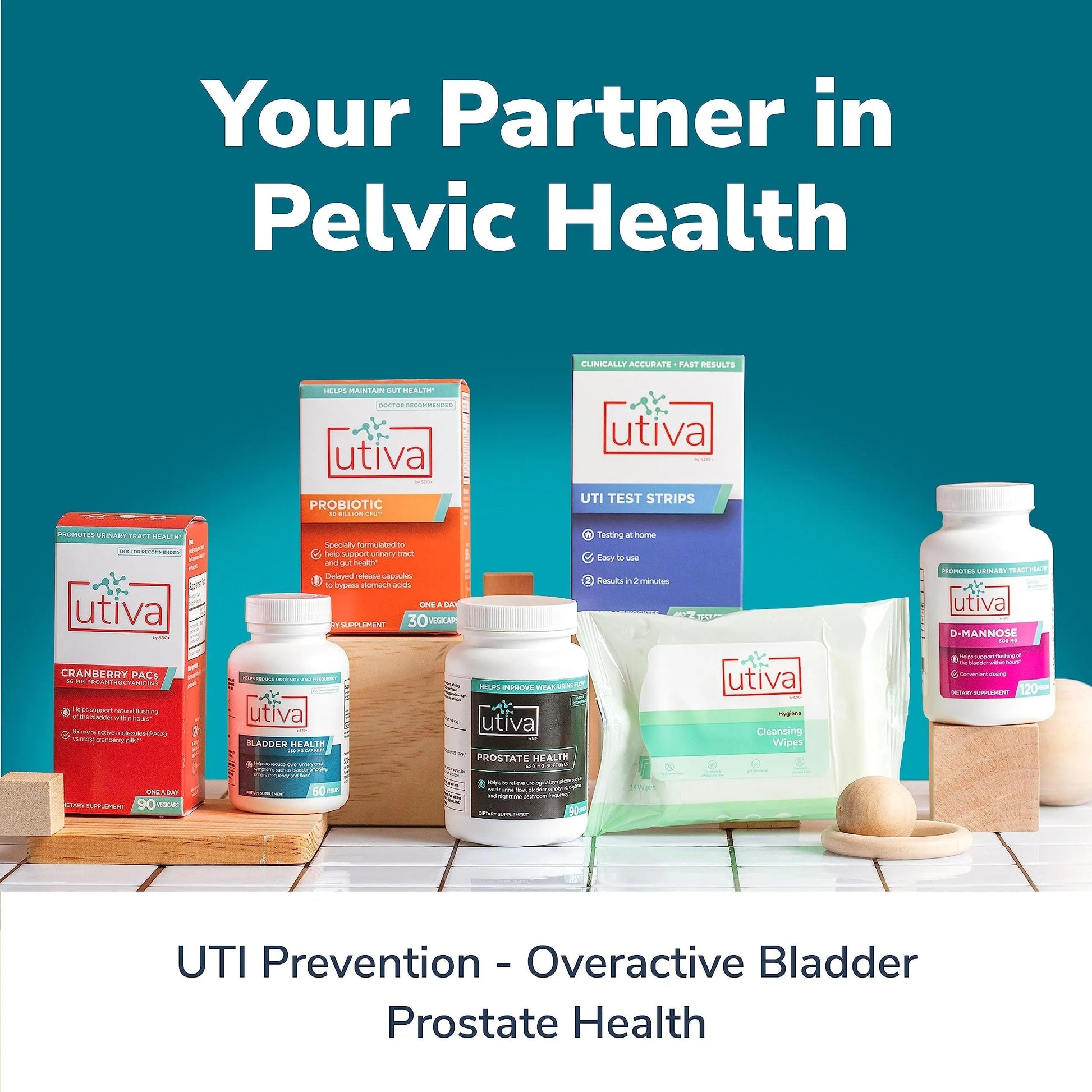 Szio+ Utiva Bladder Health - Control Supplement for Overactive Bladder and Lower Urinary Tract Health - Clinically Proven to Reduce Frequency and Urgency - 60 Capsules Szio+ uk supplements