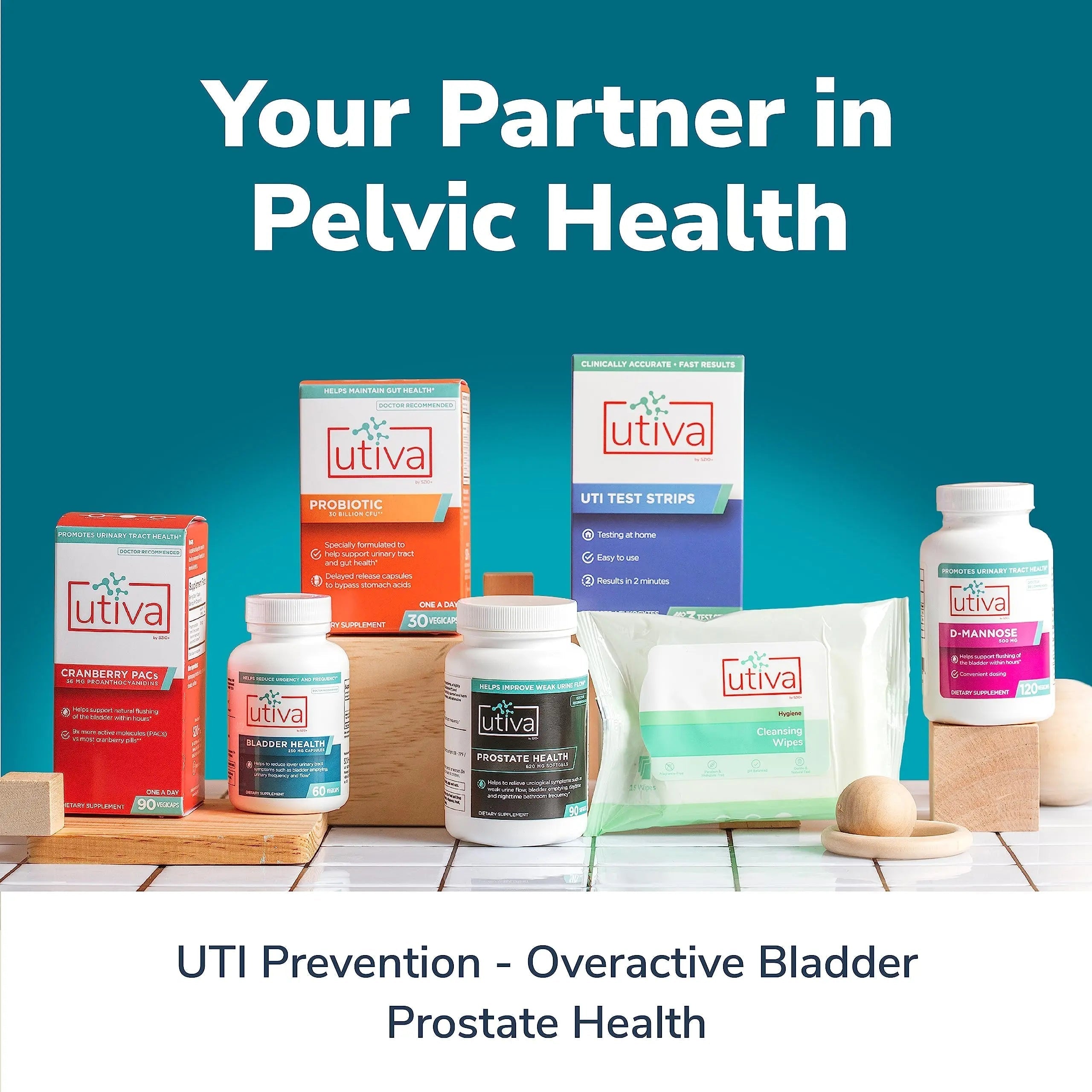 Szio+ Utiva Bladder Health - Control Supplement for Overactive Bladder and Lower Urinary Tract Health - Clinically Proven to Reduce Frequency and Urgency - 60 Capsules Szio+ uk supplements