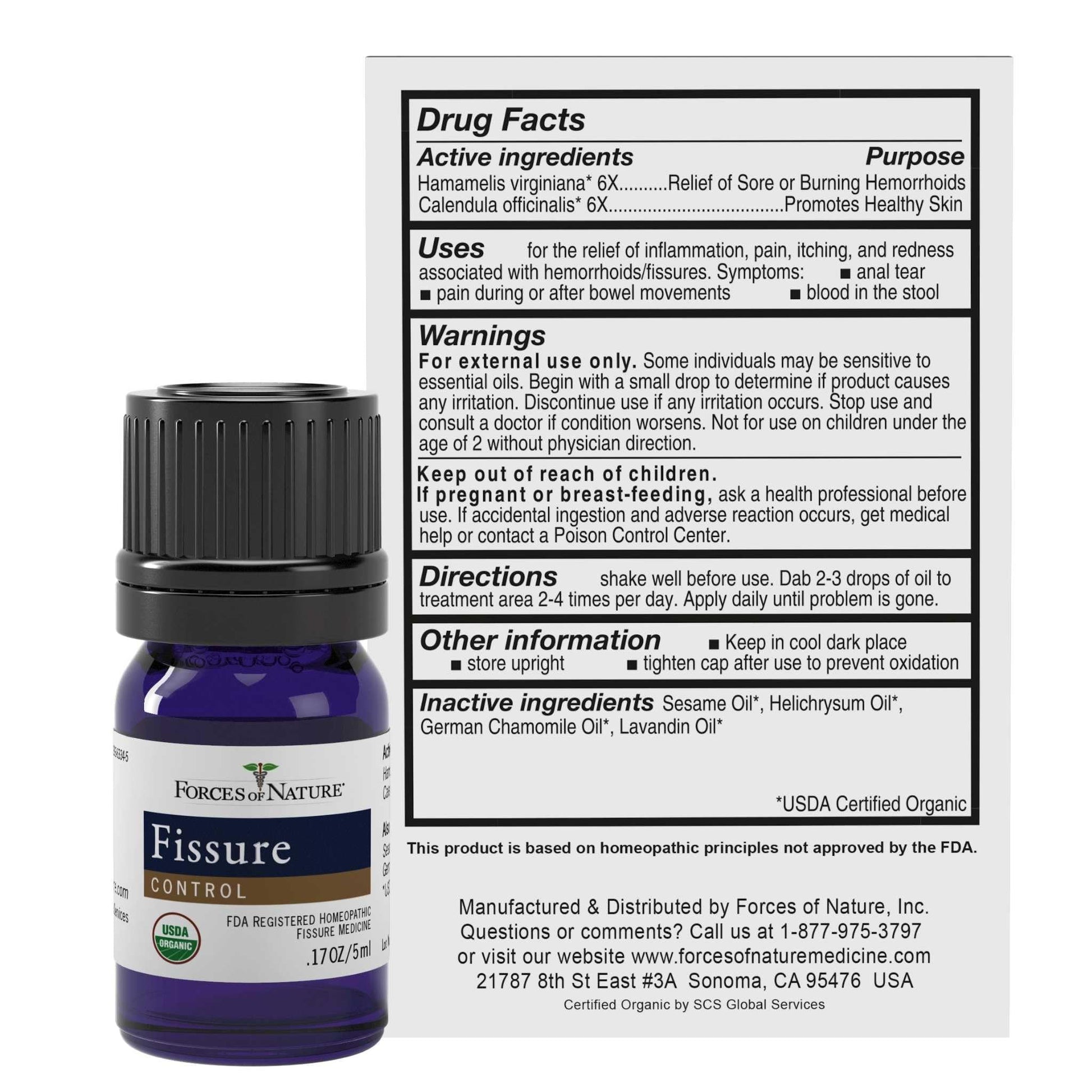 Forces of Nature Hemorrhoid Control Extra Strength (5ml) + Organic Fissure Care (5ml) | Virtual Bundle Forces of Nature uk supplements