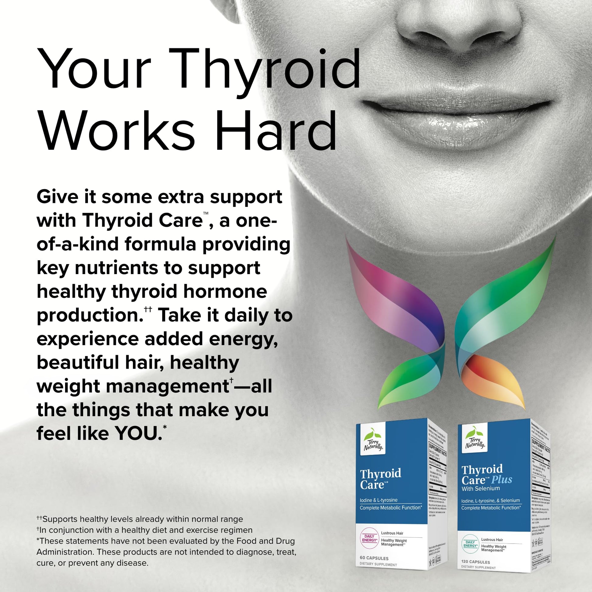 Terry Naturally Thyroid Care - 120 Capsules - Complete Metabolic Function - with Iodine Terry Naturally uk supplements