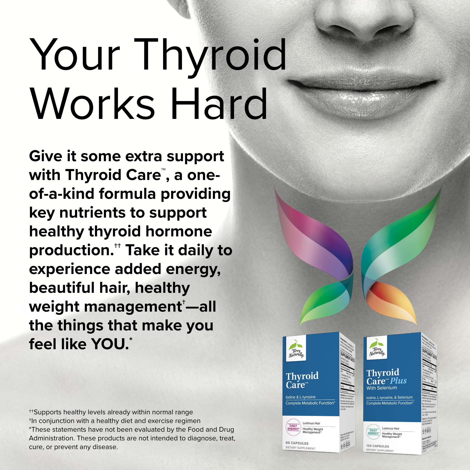 Terry Naturally Thyroid Care - 120 Capsules - Complete Metabolic Function - with Iodine Terry Naturally uk supplements