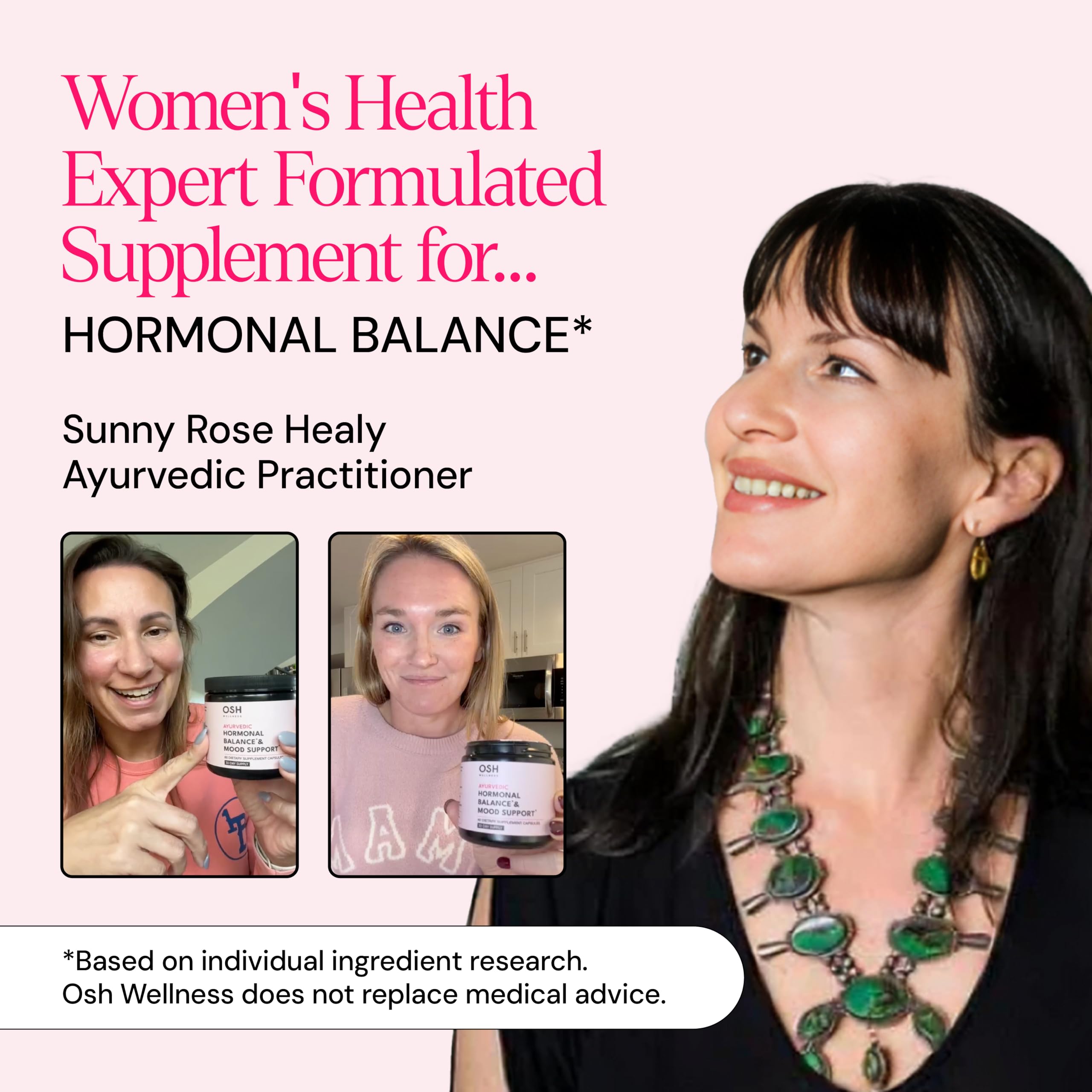 Ayurvedic Hormone Balance for Women | Cortisol Reducer | Mood, Energy, & Sleep Support | Regulates Estrogen | Stress Relief | Ashwagandha, Rhodiola, & Shatavari | Made in USA | 60 Ct. - OSH Wellness Freshly Moms uk supplements