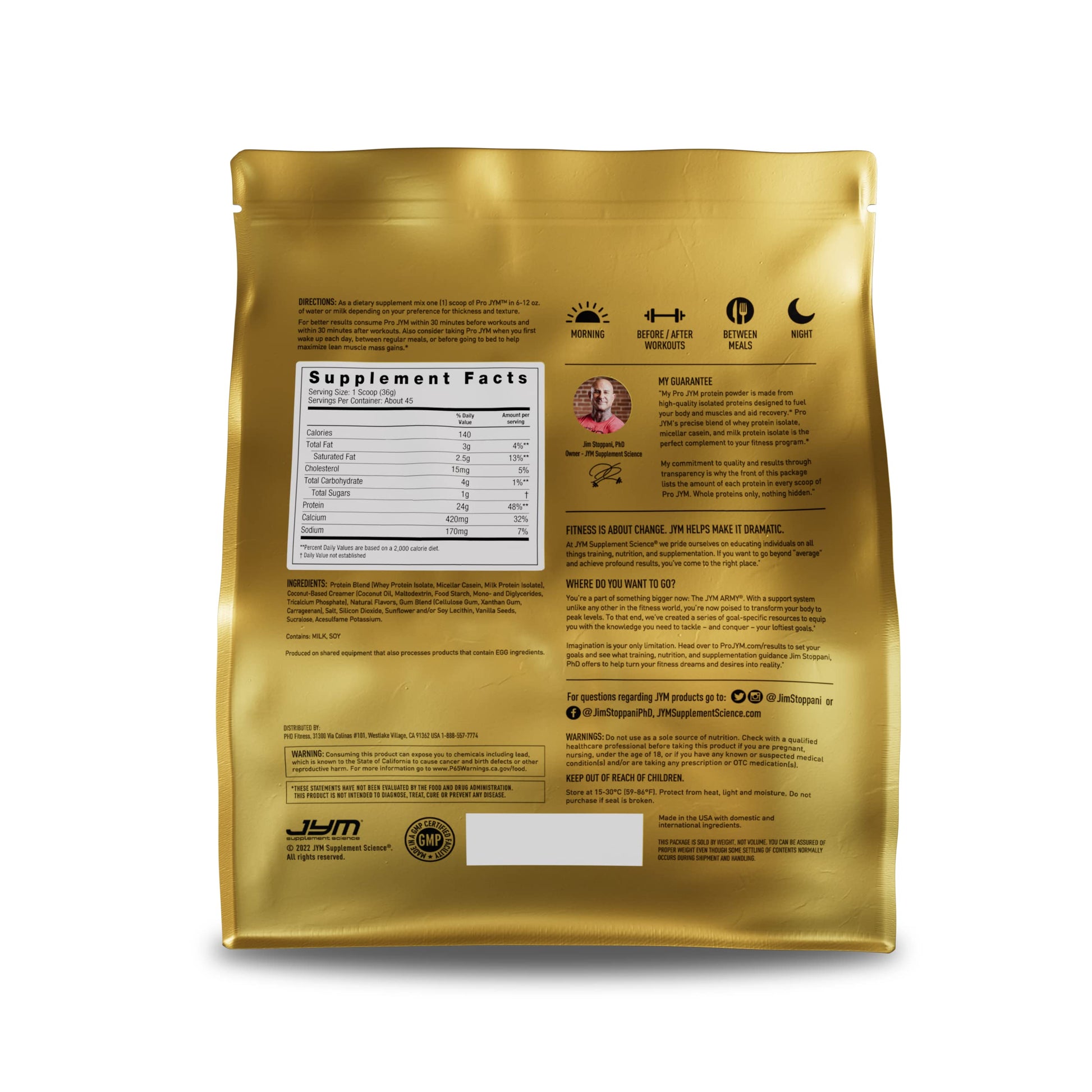 JYM Supplement Science PRO JYM 45 Servings - Tahitian Vanilla Bean & tamin & Mineral Support, Vitamin A, C, B6, B12, E, K, Boron, Biotin, Potassium 60 Tablets JYM Supplement Science uk supplements