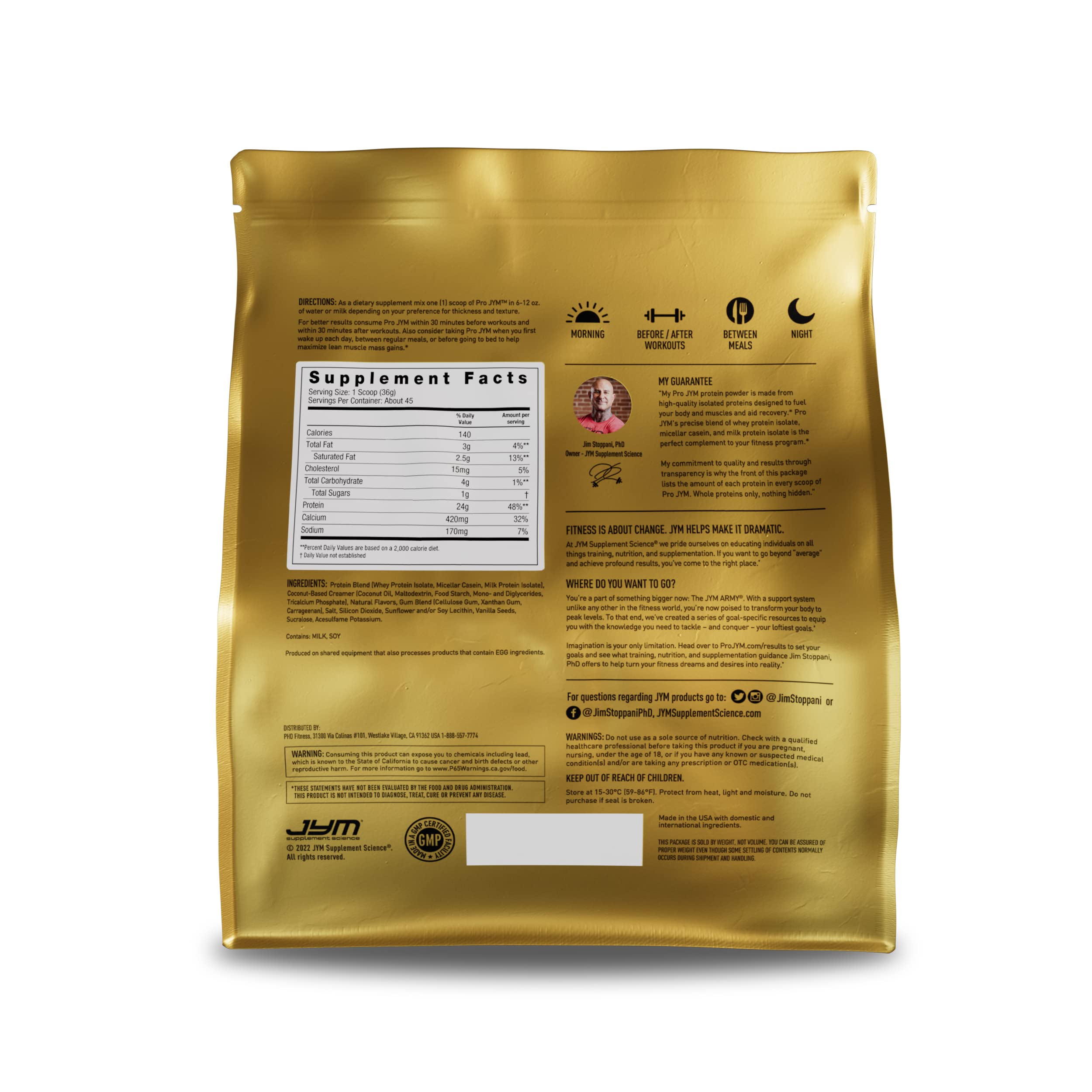 JYM Supplement Science PRO JYM 45 Servings - Tahitian Vanilla Bean & tamin & Mineral Support, Vitamin A, C, B6, B12, E, K, Boron, Biotin, Potassium 60 Tablets JYM Supplement Science uk supplements