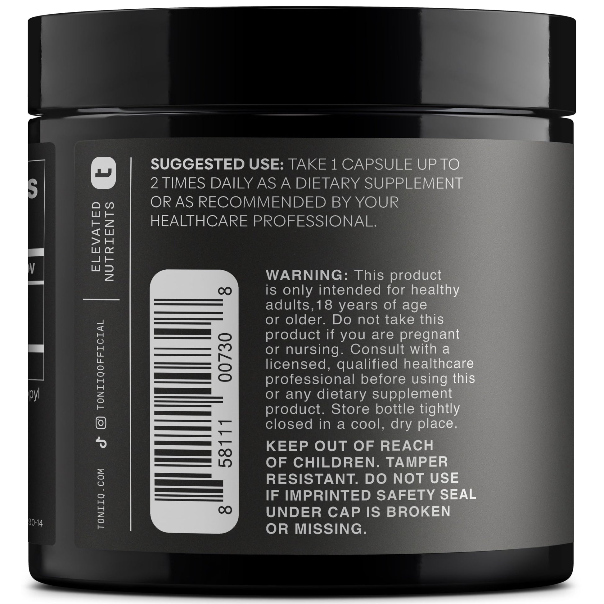 Toniiq Maca Root - Ultra High Potency 20:1 Extract - Black, Red and Yellow Maca Complex - Single Origin, Wildcrafted & Highly Concentrated - Third-Party Lab Tested - 90 Capsules Toniiq uk supplements