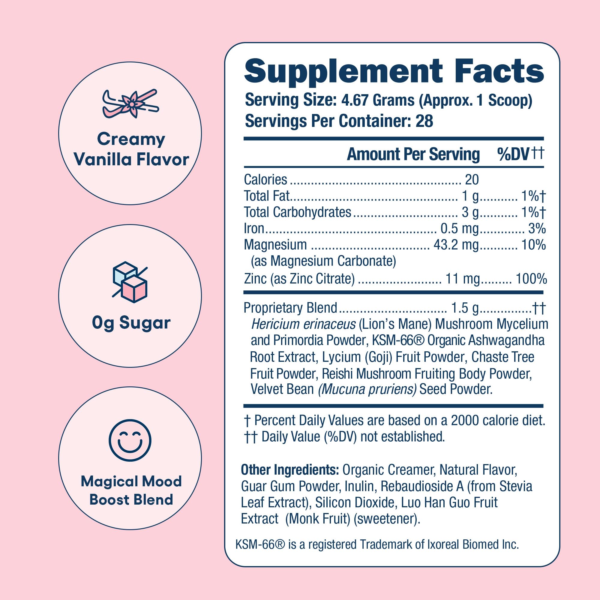 Love Sweat Fitness Mood & Stress Support Supplement for Women | Ashwagandha, B Vitamins & Magnesium Powder | Focus, Calm & Balance | Miss Congeniality Vanilla | Vegan, Non-GMO | 28 Servings Love Sweat Fitness uk supplements