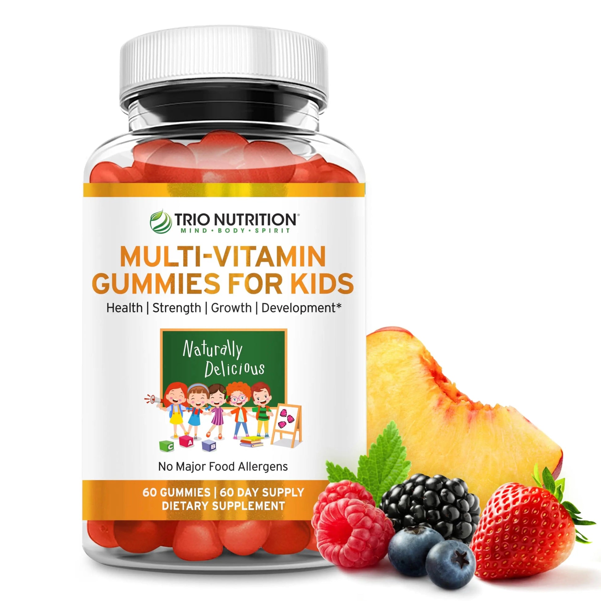 TRIO NUTRITION Premium Kids Multivitamin Gummies with Vitamin C & Zinc for Immune & Energy Support | TRIO NUTRITION uk supplements