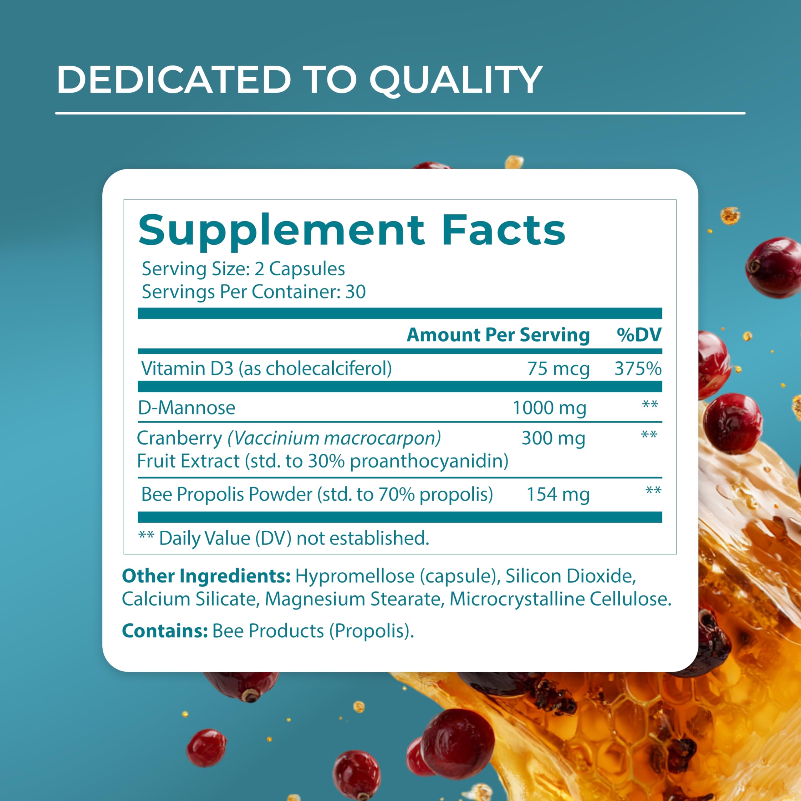 PUREHEALTH RESEARCH UT Fix - Urinary Tract Health Formula - Urinary Tract Support for Women & Men - Cranberry Supplement with D Mannose 1000mg, Vitamin D3 & Bee Propolis - 60 Capsules PUREHEALTH RESEARCH uk supplements