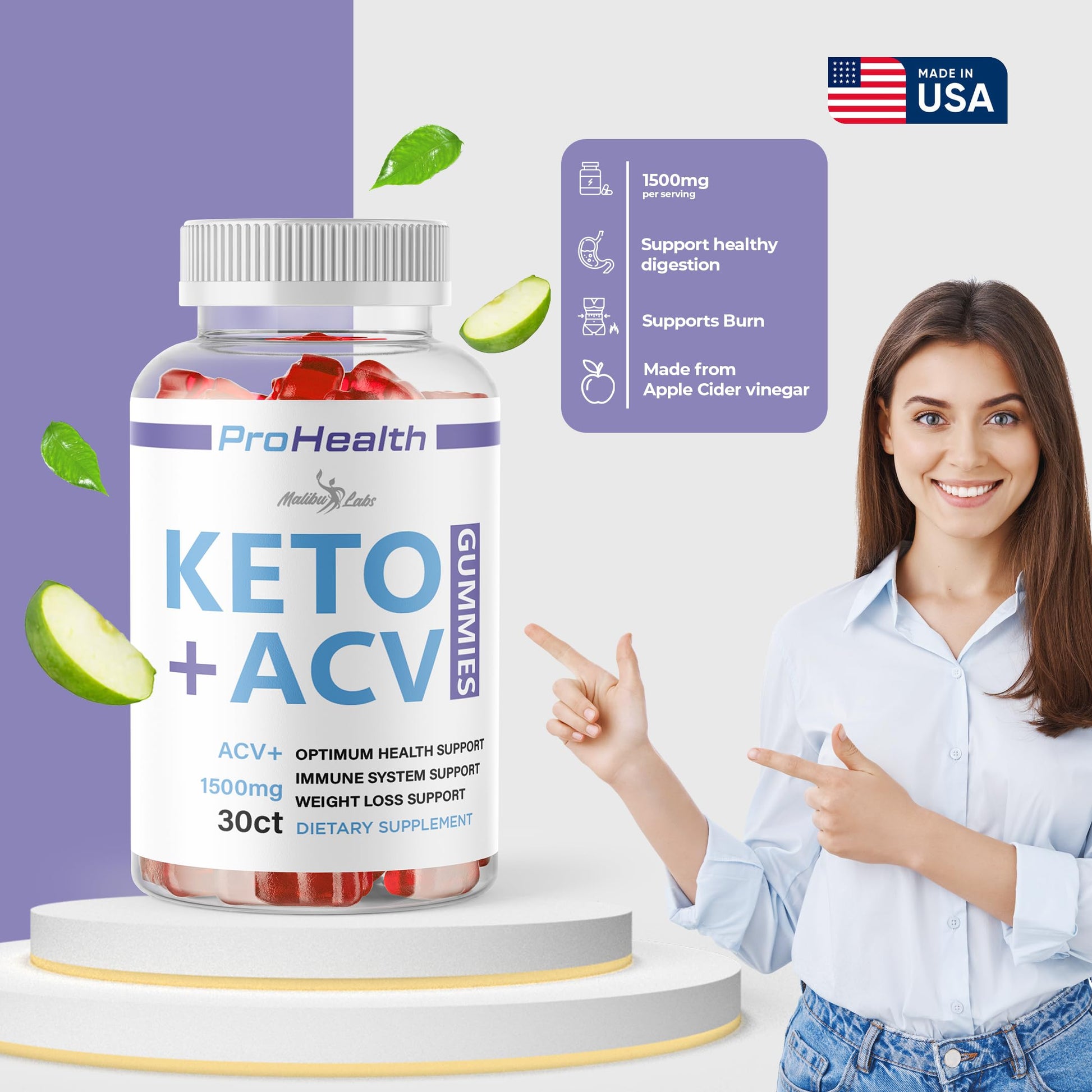 prohealth Keto acv Gummies - 1500mg Once a Day Keto, Strong Time Released Advanced Malibu Labs uk supplements