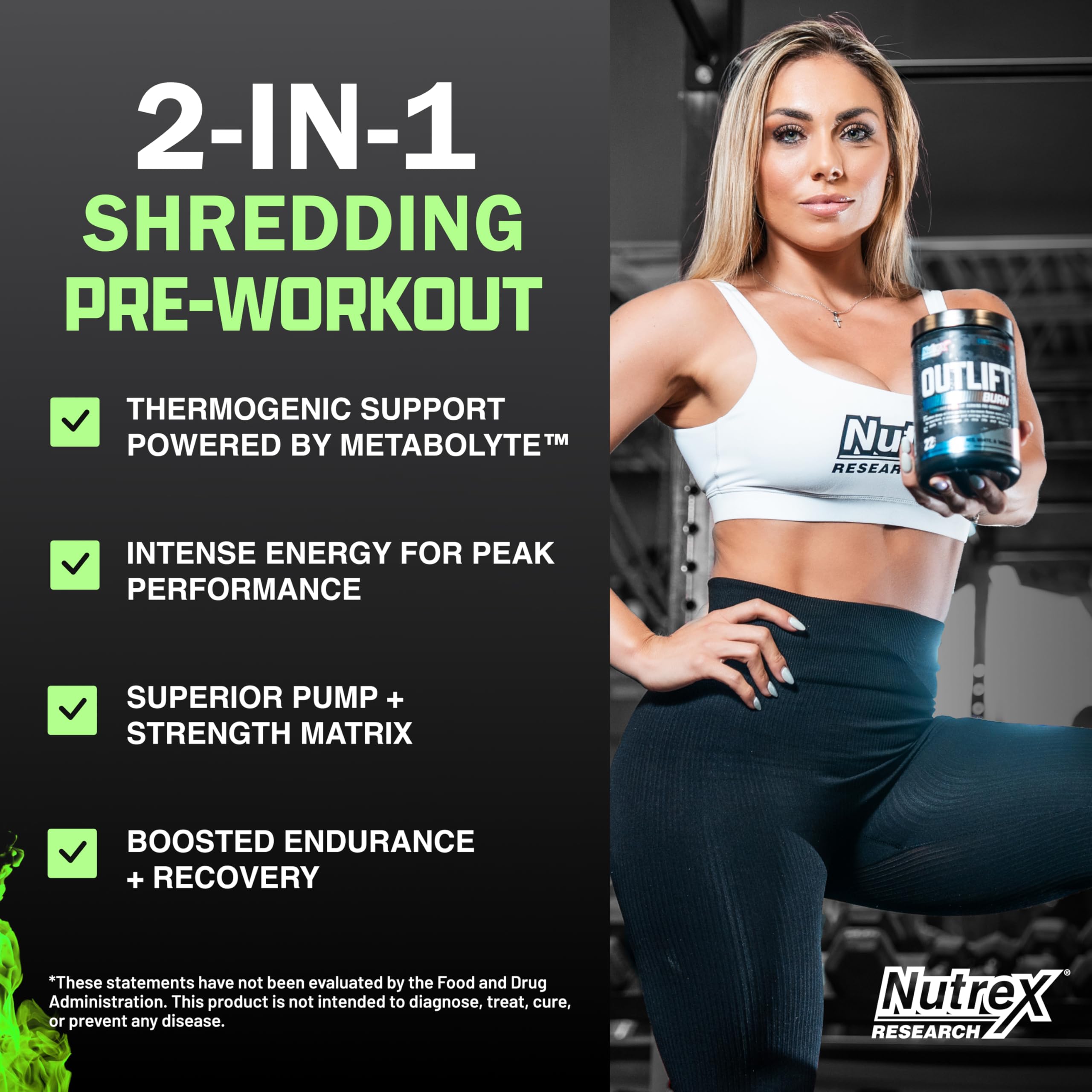 Nutrex Research Outlift Burn Thermogenic Pre Workout Powder, 2 in 1 Performance Nutrex Research uk supplements