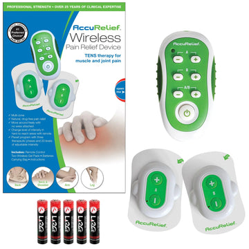 AccuRelief Wireless TENS Unit with Remote Control, TENS Pain Relief Device and Muscle Stimulator, for Back Pain, Neck Pain, Arm and Leg Pain AccuRelief uk supplements