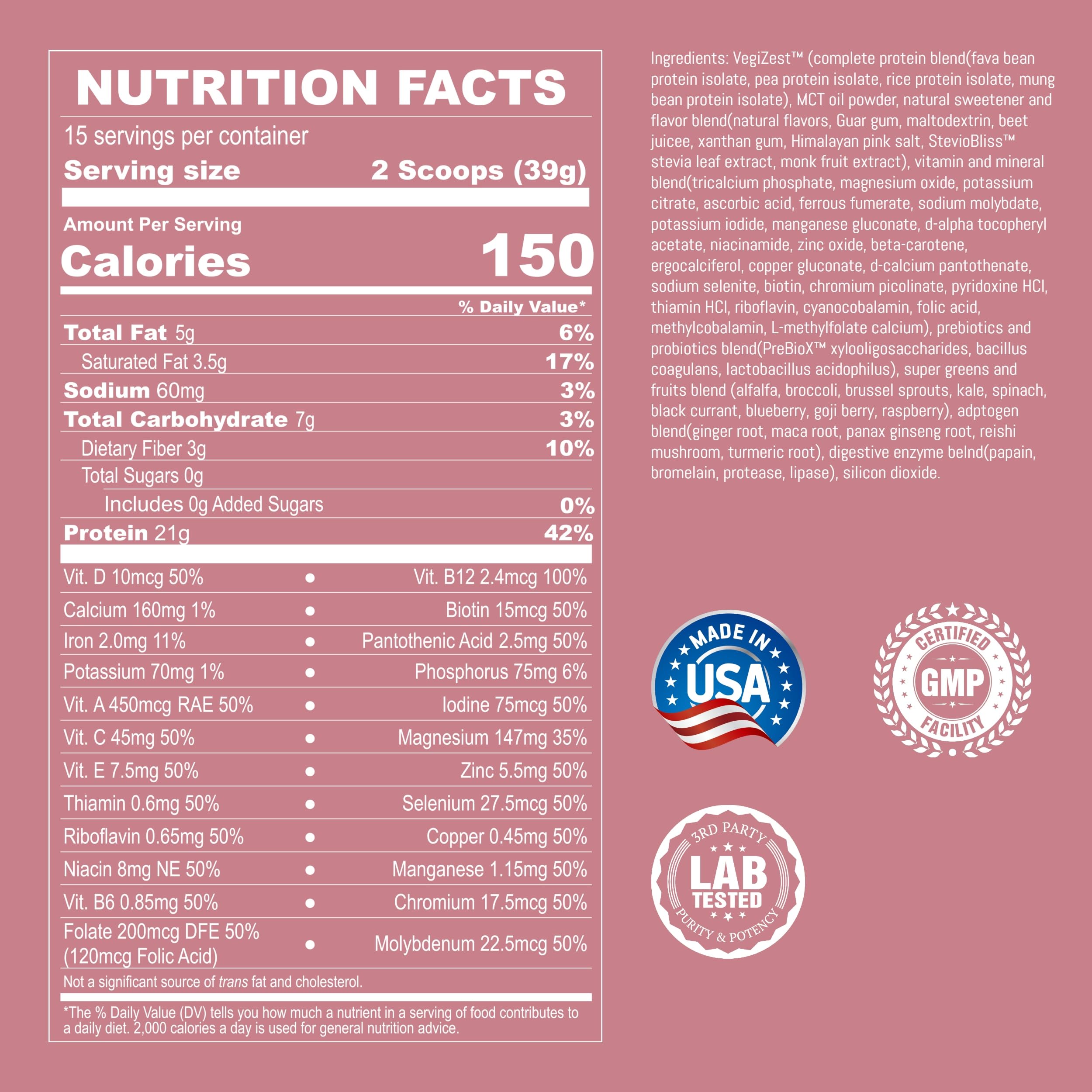 UpNourish Strawberry Banana Vegan Protein Powder 54 Superfoods Powder,1.5 Billion CFU Probiotics 21g Plant Based Protein,No Sugar No Dairy No GMO Dairy Free,Meal Replacement Shake Keto-Friendly Low-Carb Diet,15 Servings UpNourish uk supplements